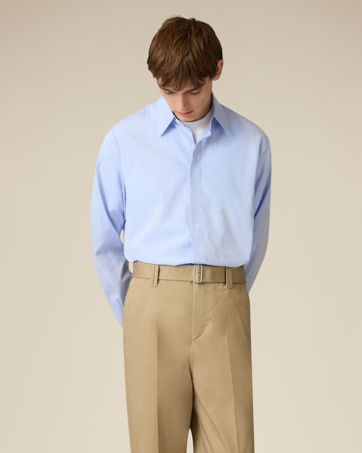 Hemd aus Baumwollpopeline in Hellblau LIGHT BLUE Lardini 4