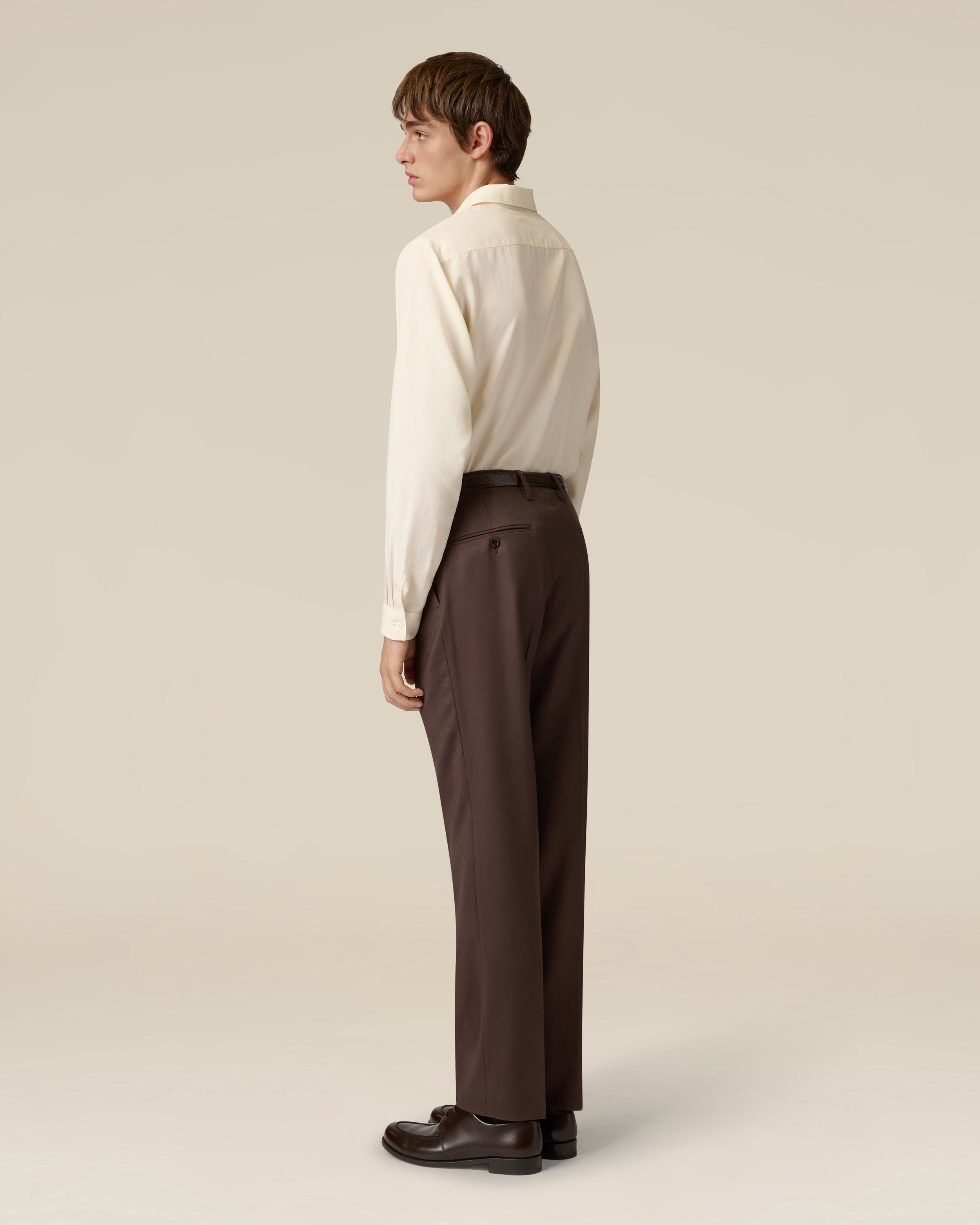 Braune Flanellhose BROWN Lardini 5