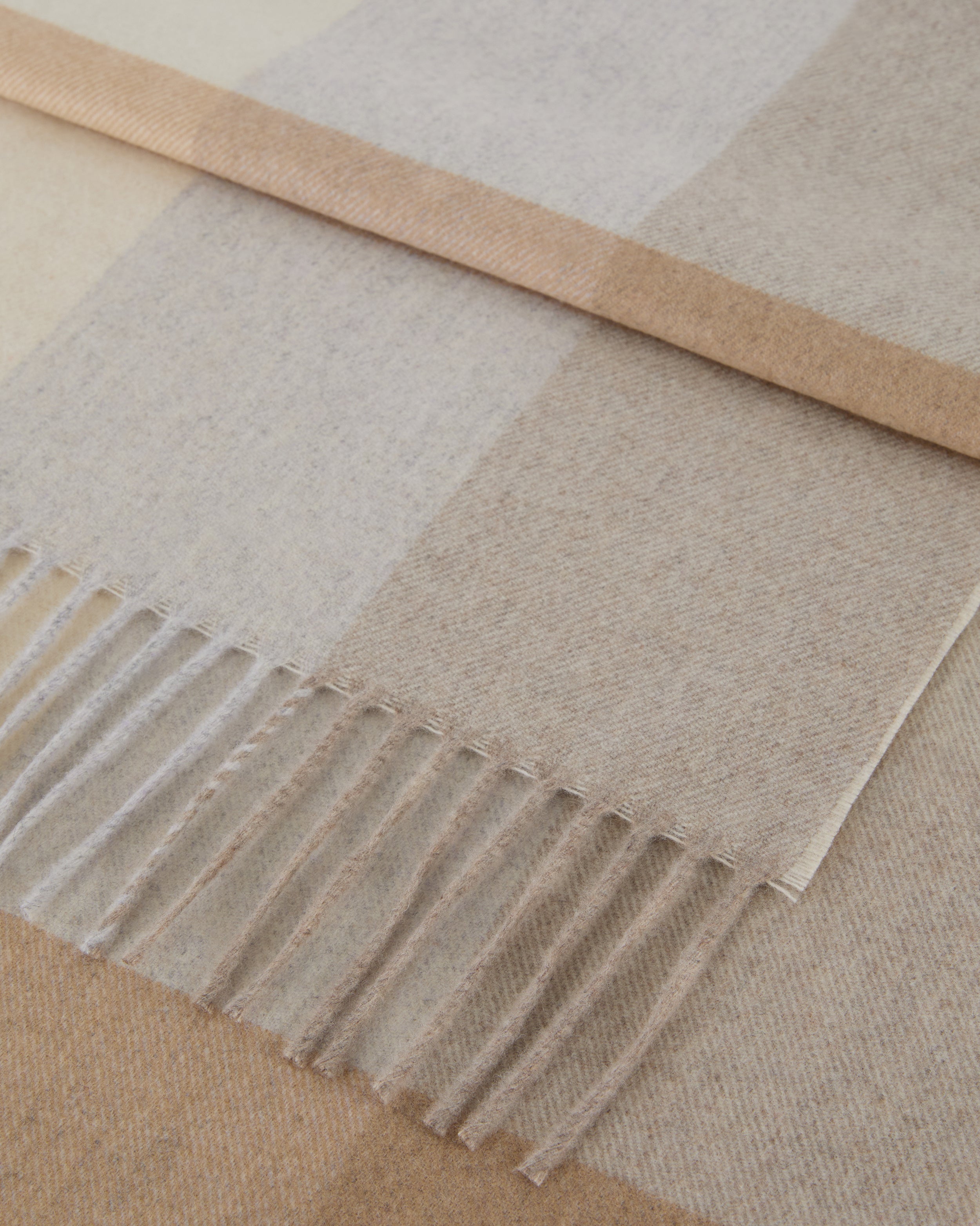 Beige and camel checked scarf BEIGE/CAMEL Lardini 2