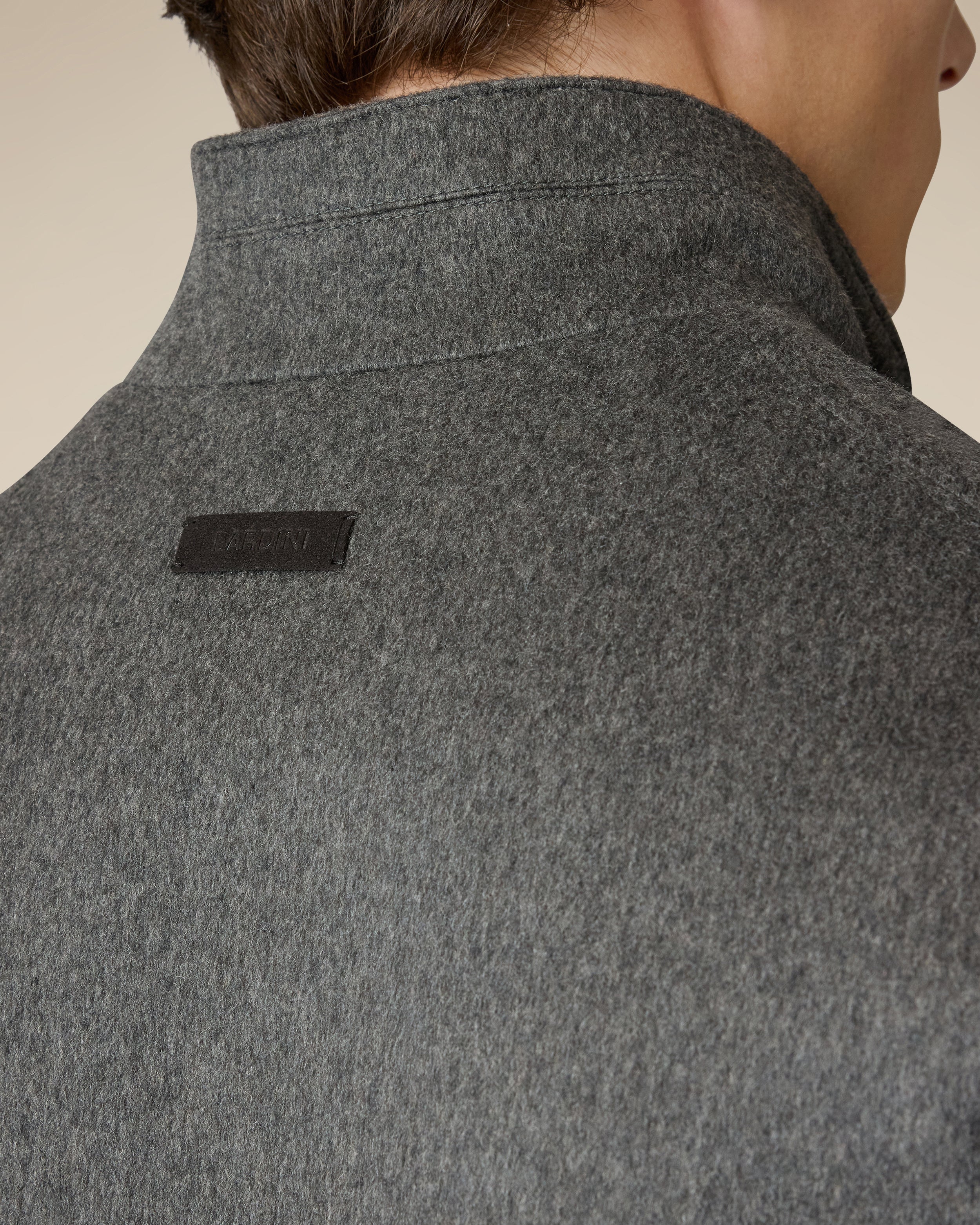 Grey padded wool and cashmere vest GREY Lardini 3