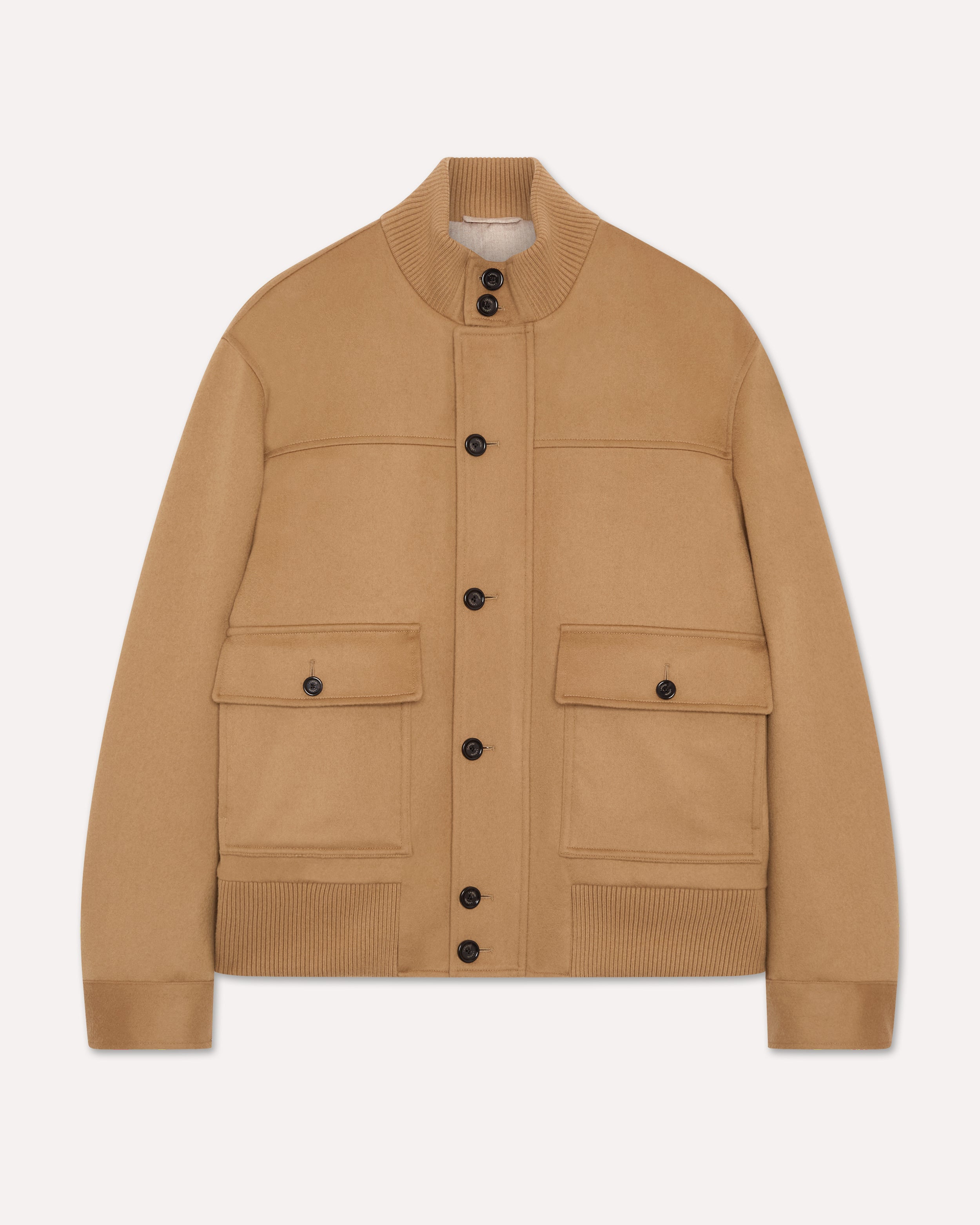 Padded jacket in camel wool and cashmere CAMEL Lardini 1