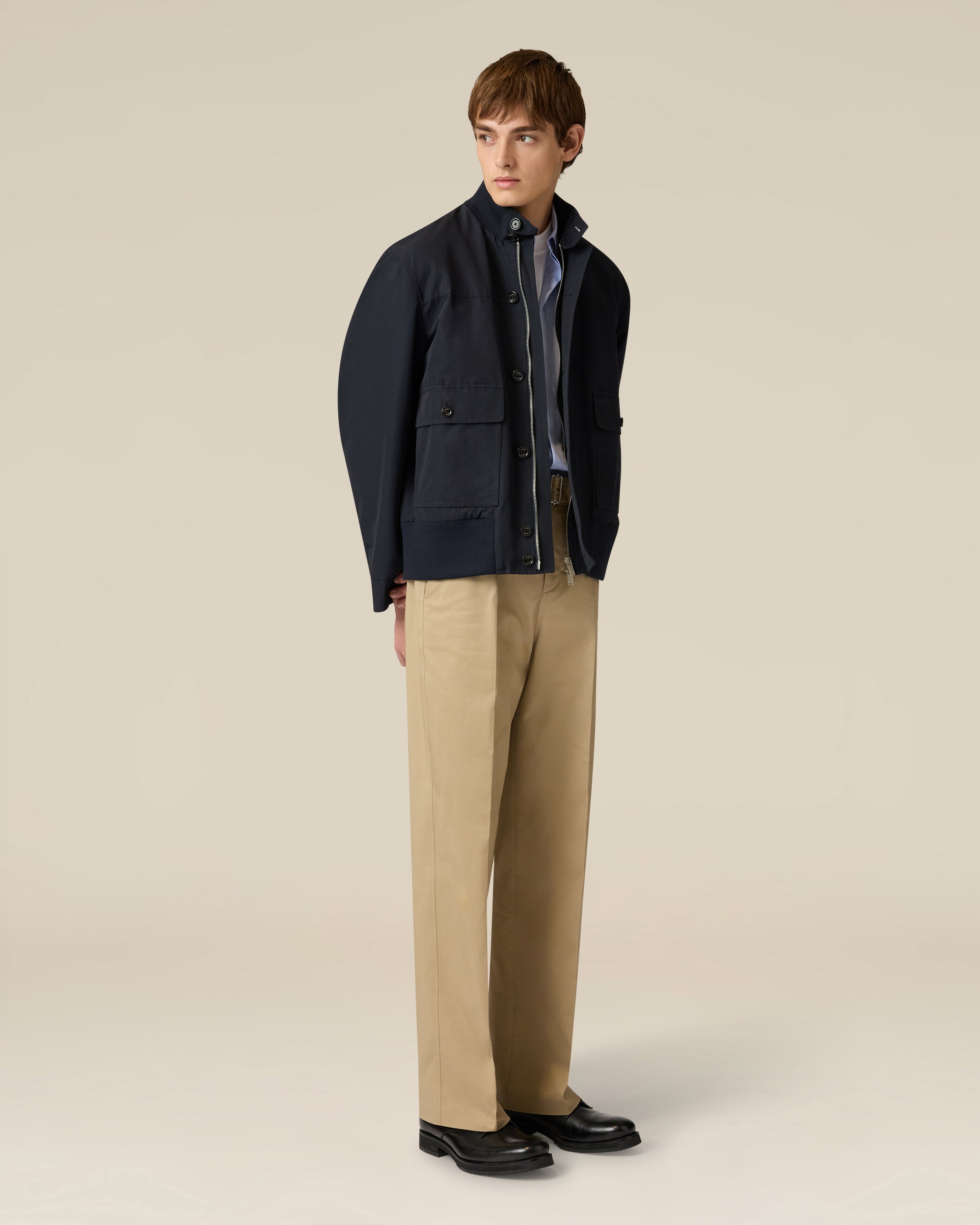 Blouson matelassé en nylon bleu BLUE Lardini 2