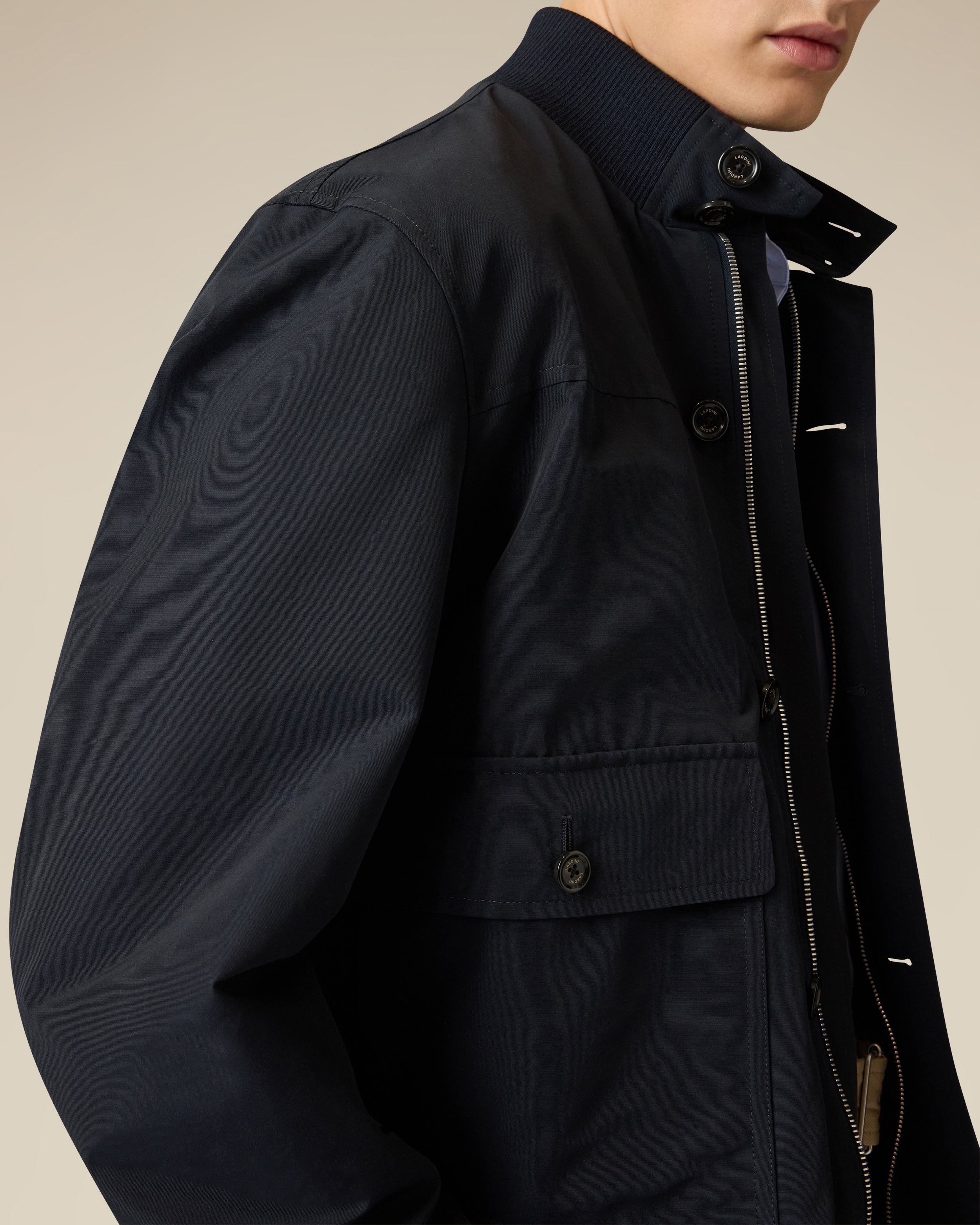 Blue padded nylon jacket BLUE Lardini 3