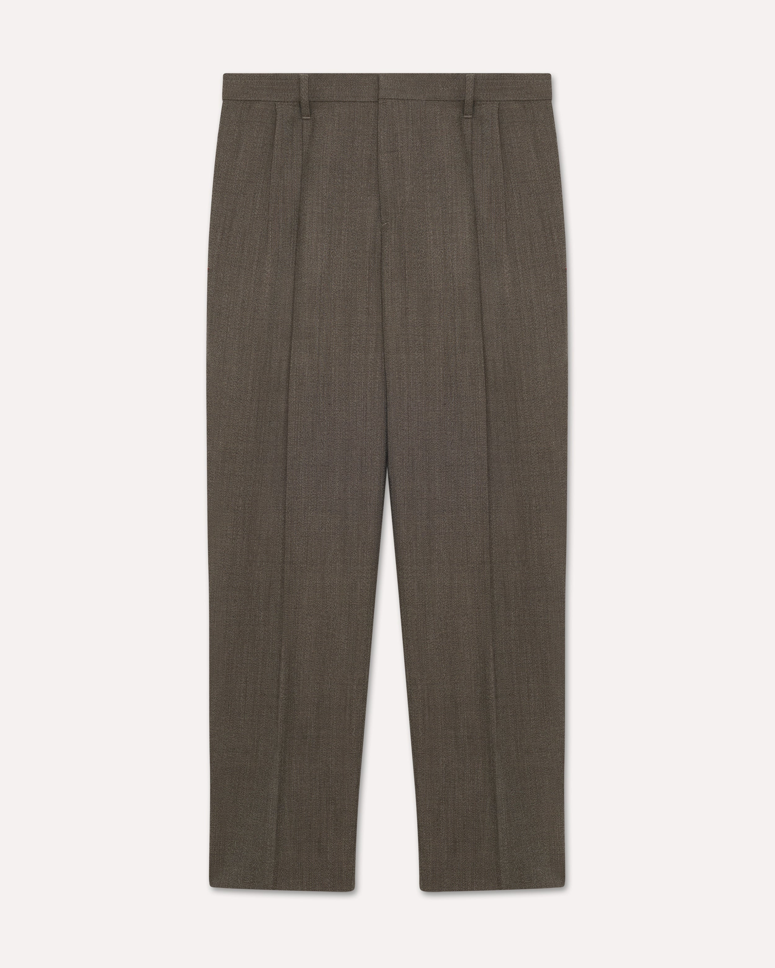 Brown wool trousers BROWN Lardini 1