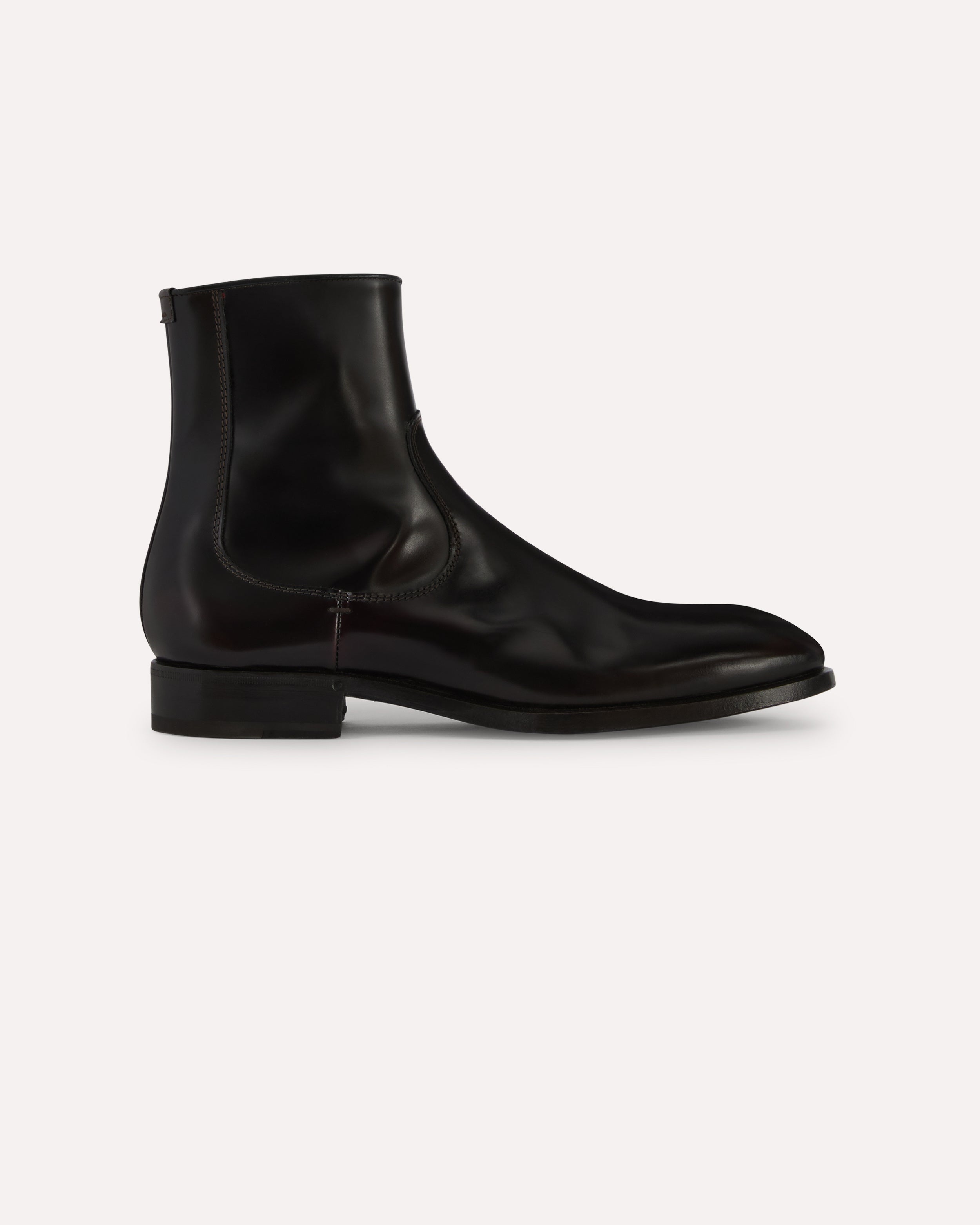 Bordeaux bull leather ankle boots BURGUNDY Lardini 1