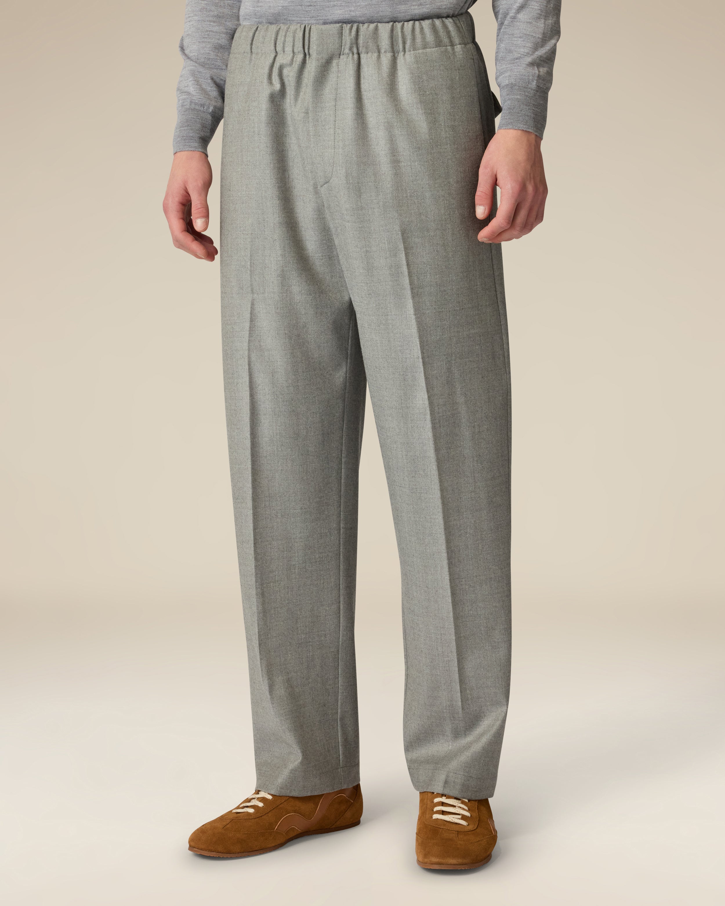 Graue Flanellhose mit Kaschmir GREY Lardini 4