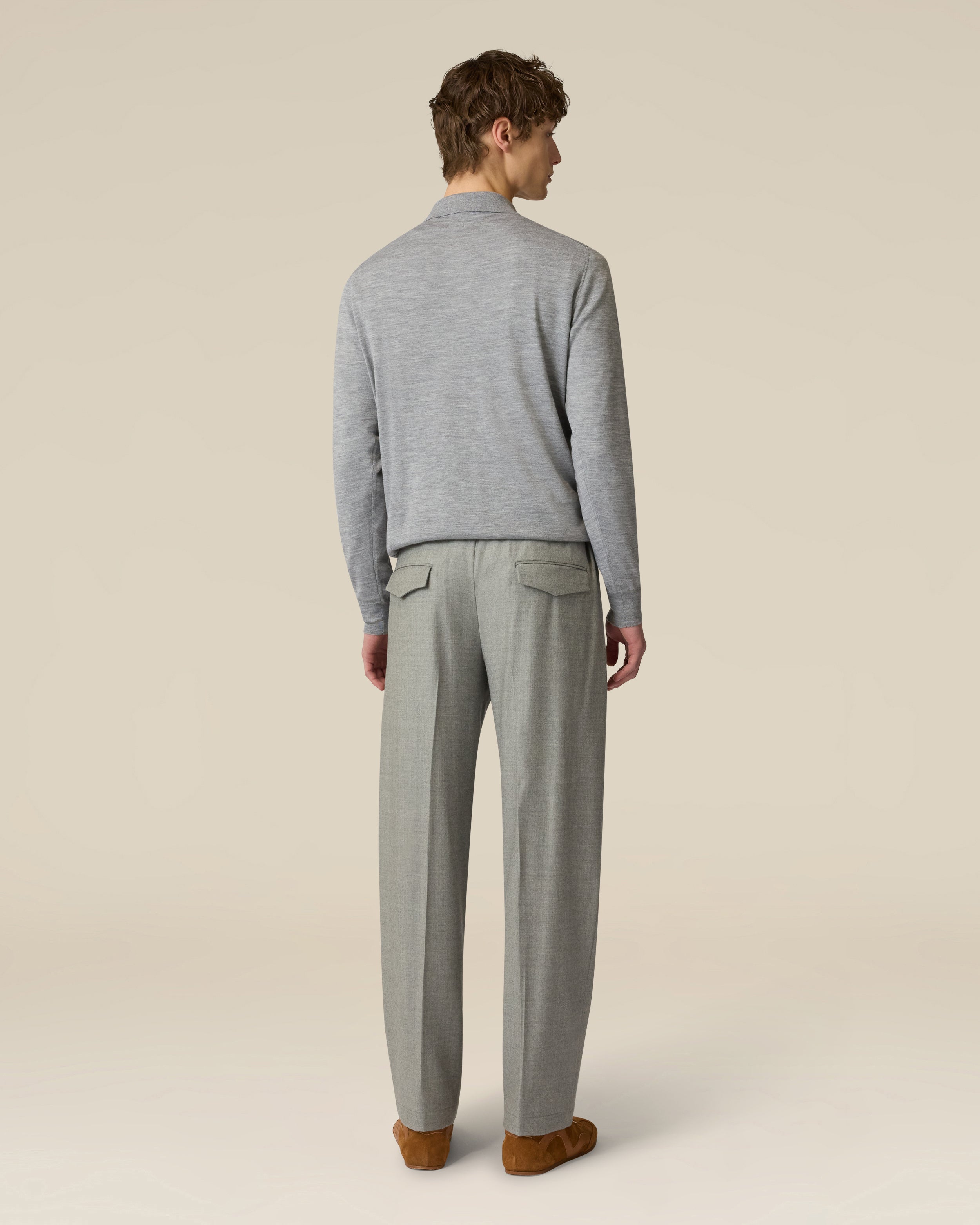 Graue Flanellhose mit Kaschmir GREY Lardini 5