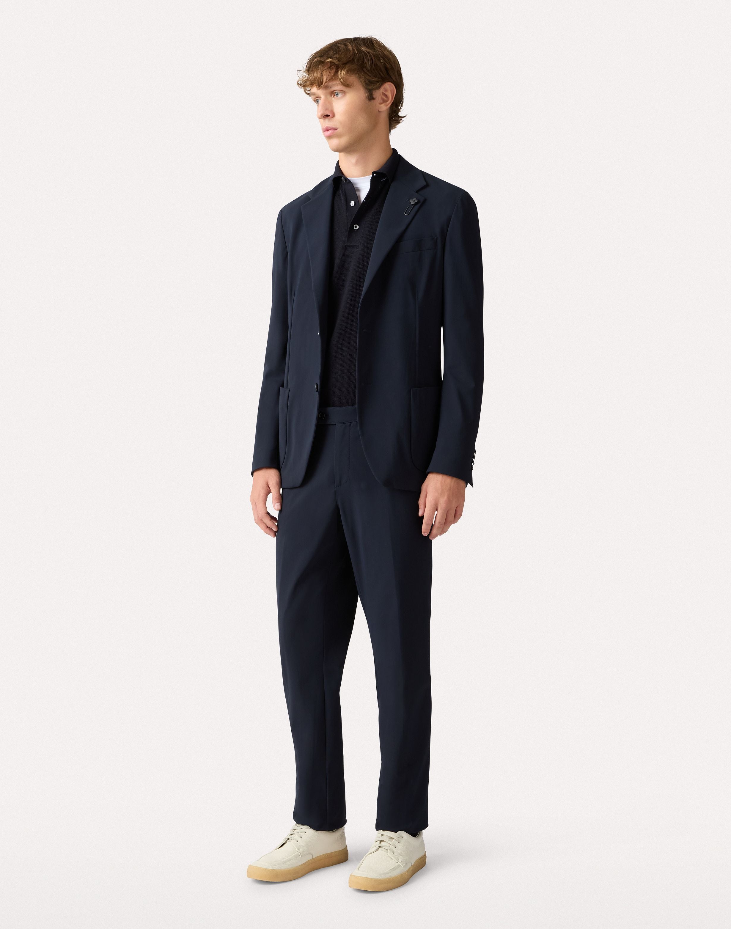 Abito blu in tessuto tecnico bi-stretch BLUE Lardini 2