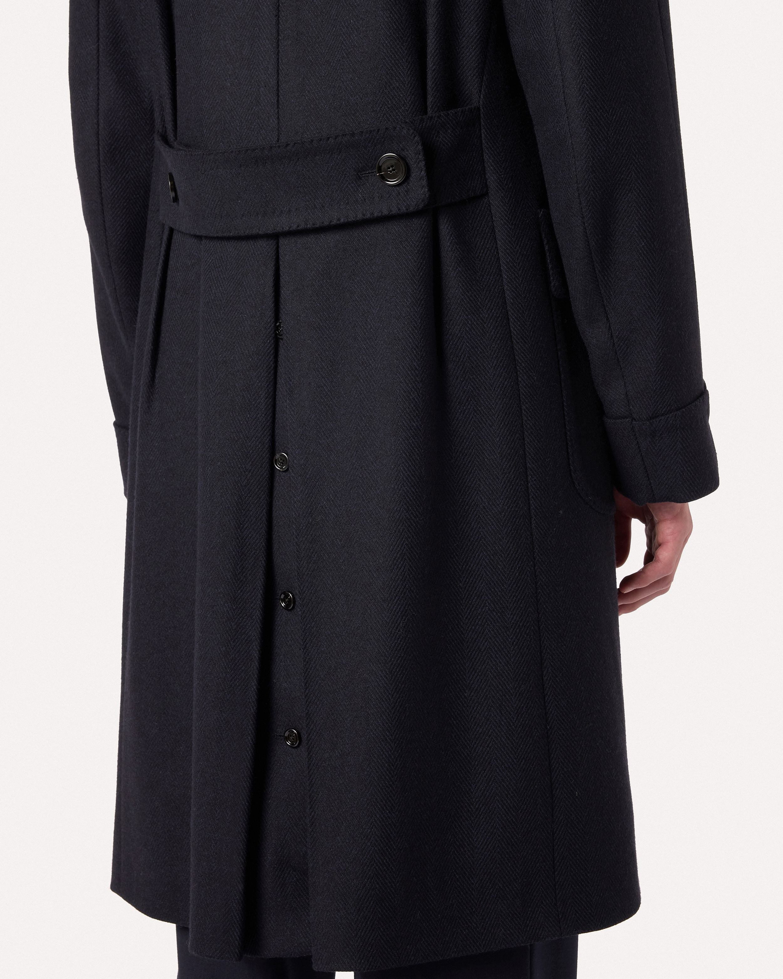 Cappotto blu in lana e cashmere BLUE/BLACK Lardini 3