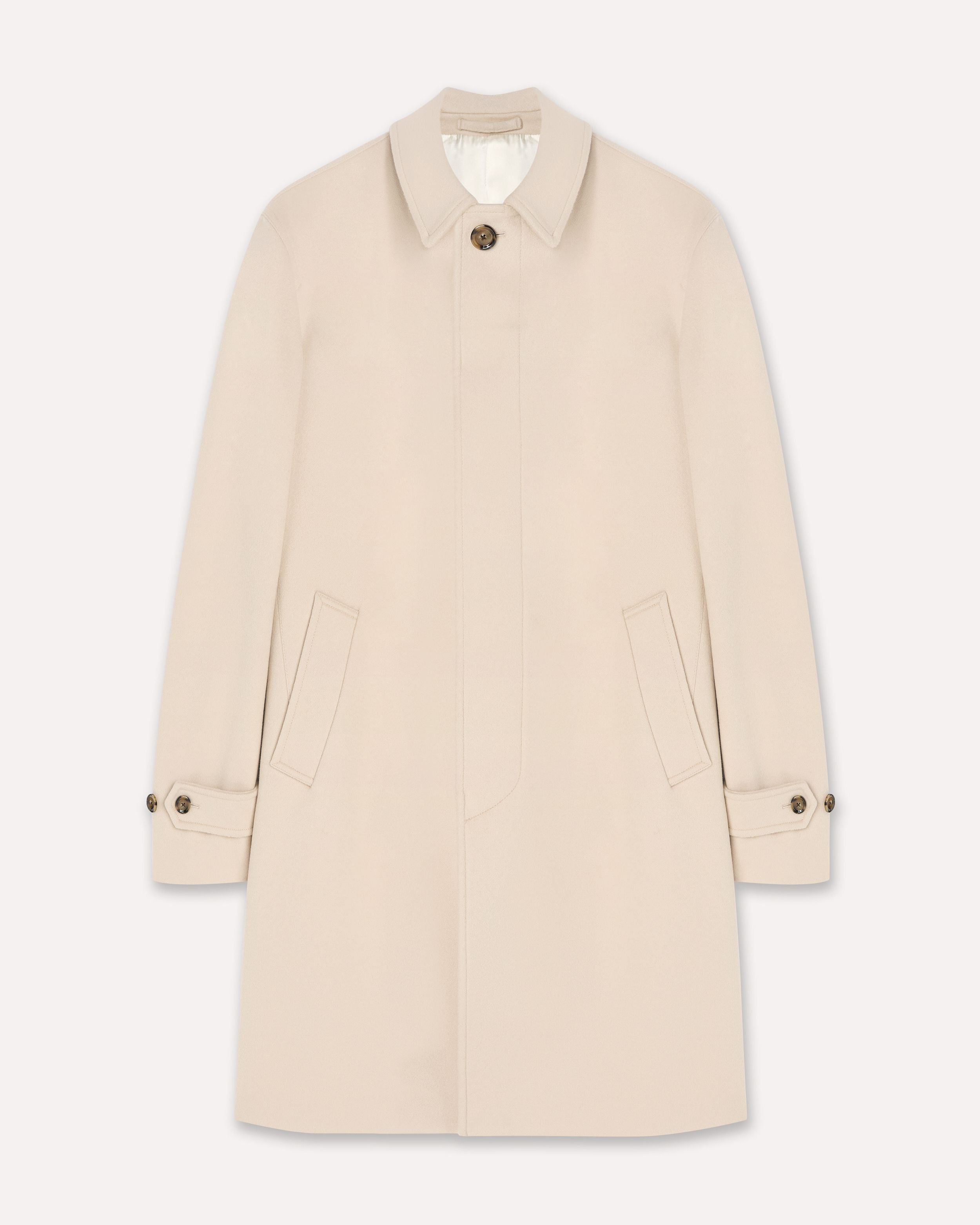 Trench crema in lana CREAM Lardini 1