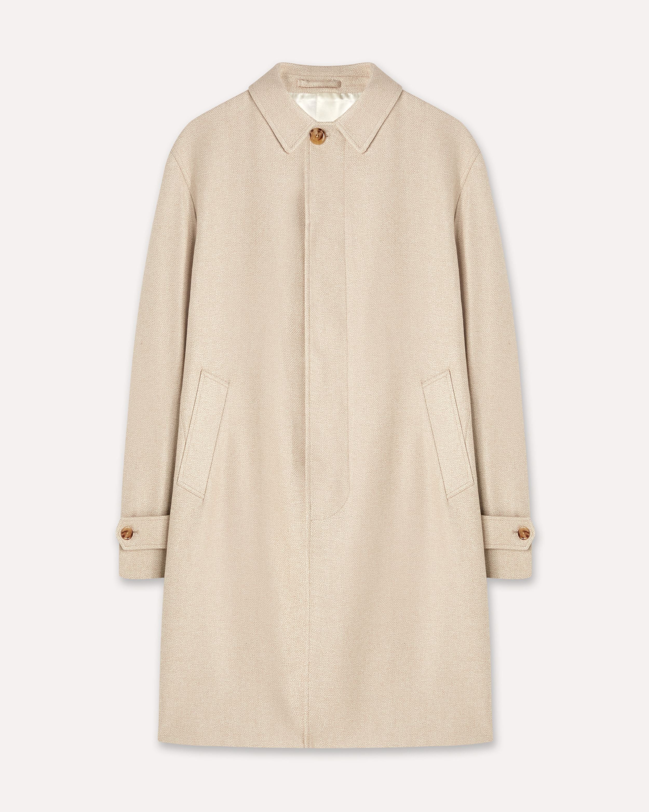 Trench color sabbia in cashmere e seta BEIGE/CAMEL Lardini 1