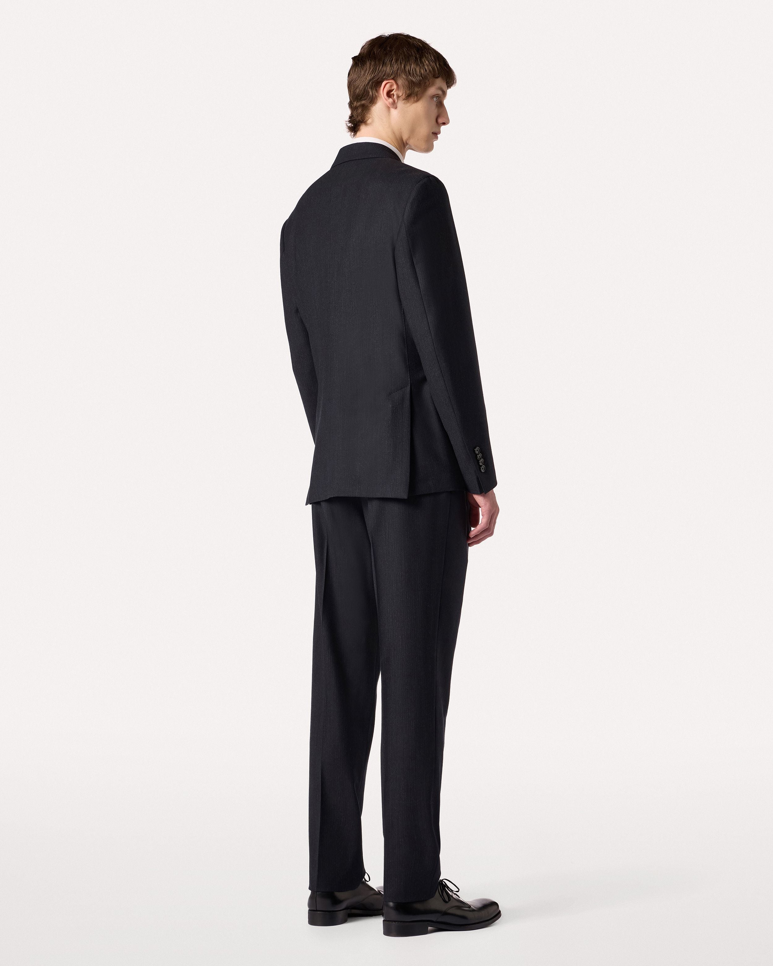 Abito blu gessato in lana stretch BLUE Lardini 5