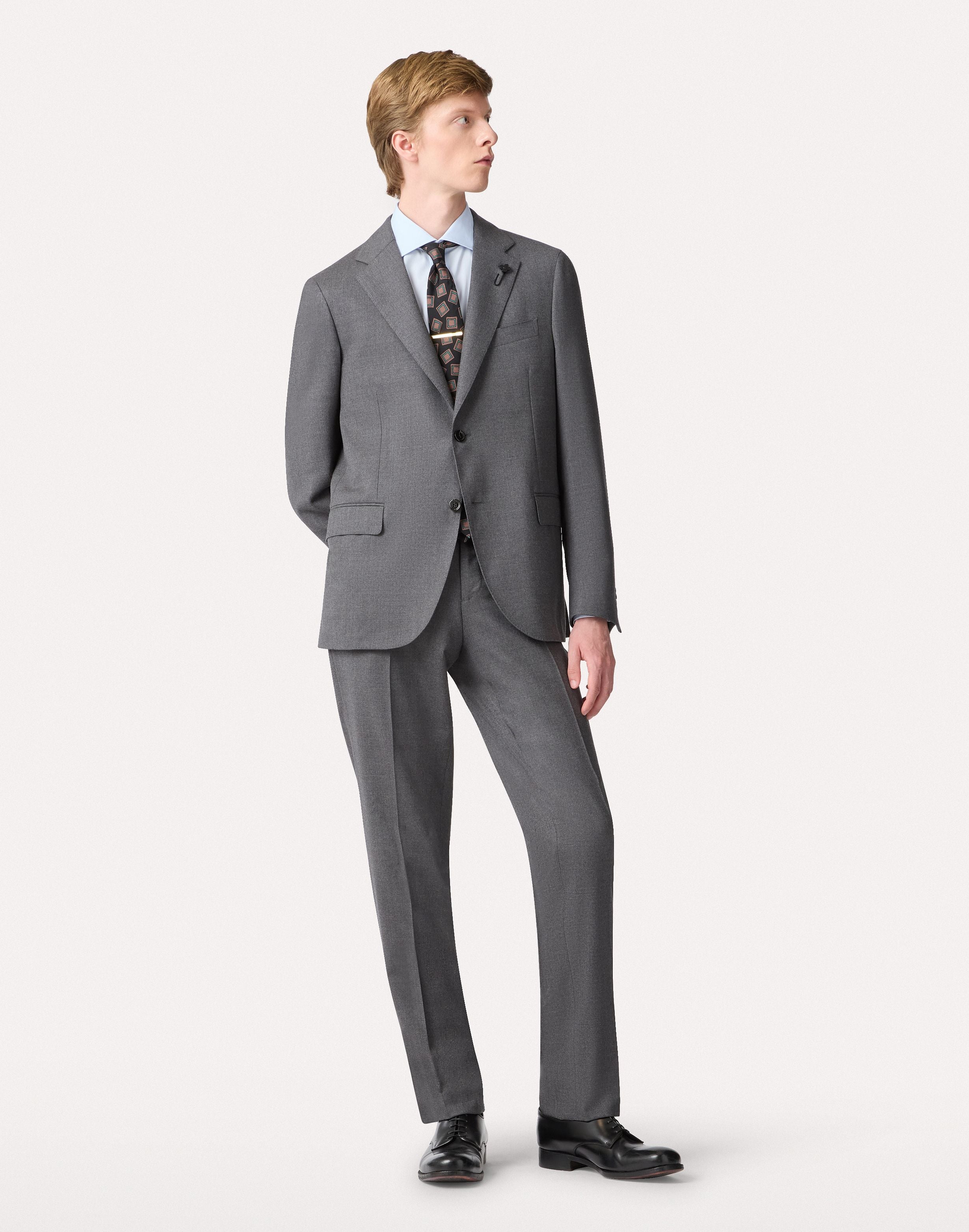 Abito grigio in flanella pettinata stretch GREY Lardini 2