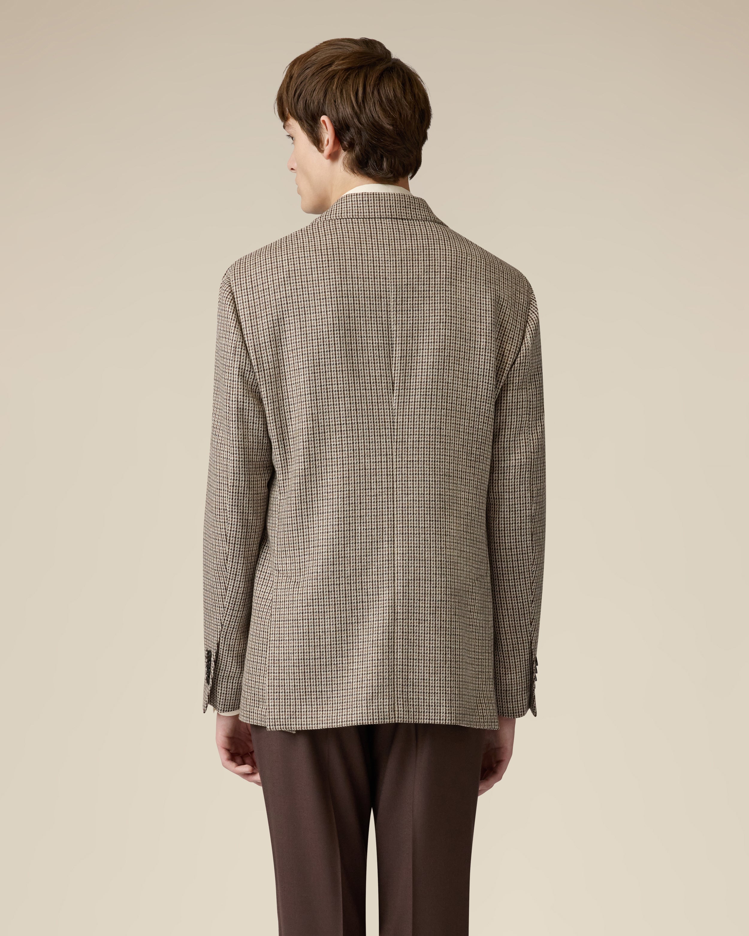 Beige single-breasted cashmere jacket BEIGE/BROWN Lardini 5