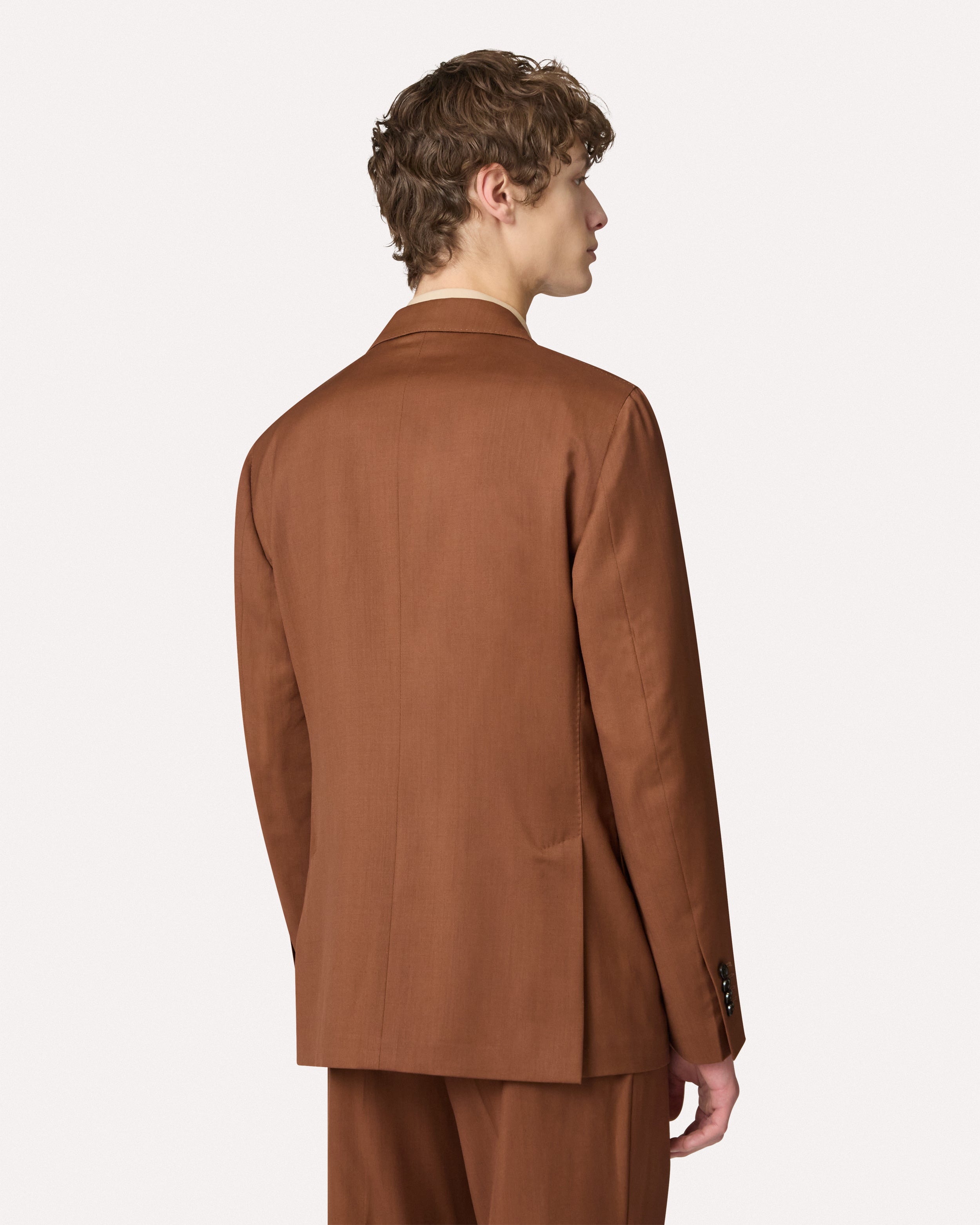Brown double-breasted jacket BROWN/RUST Lardini 5