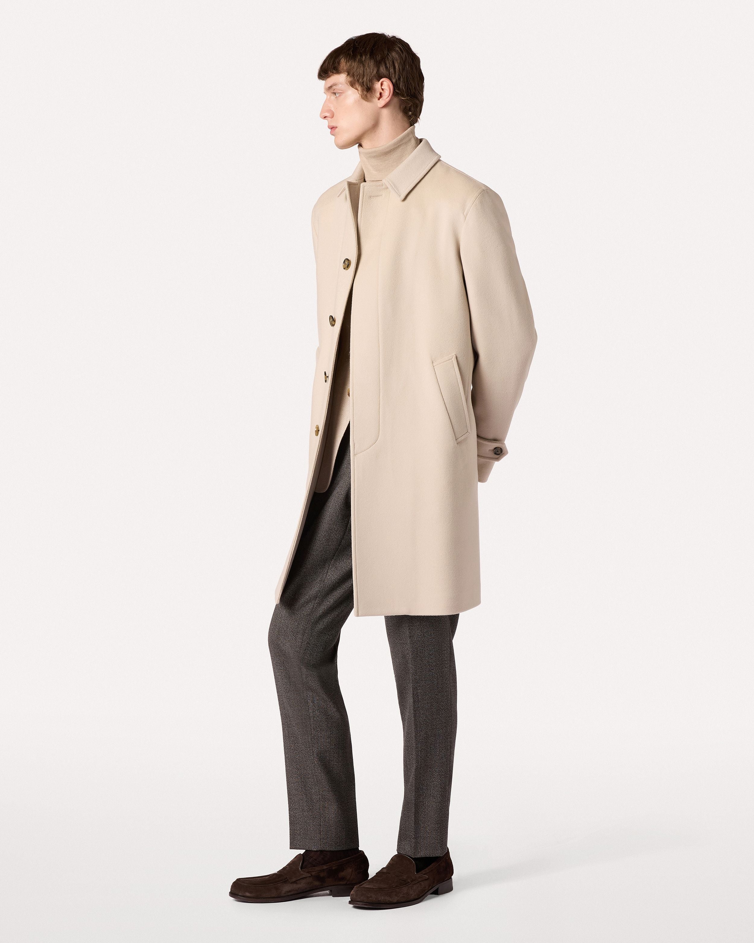 Giacca monopetto sabbia in lana CREAM Lardini 2