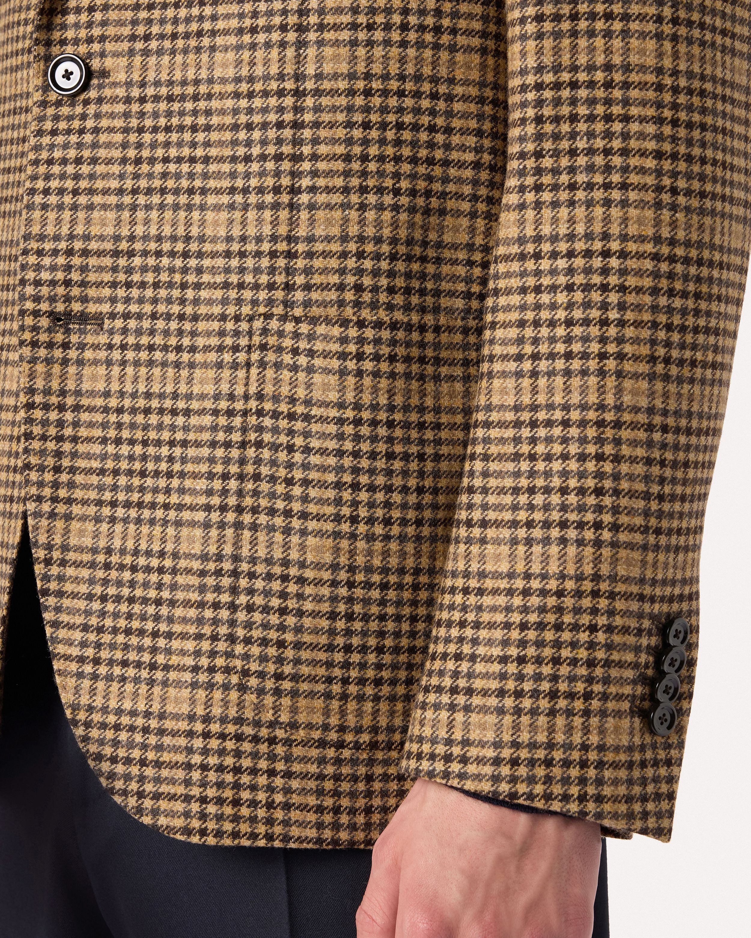 Giacca monopetto beige in twill di lana e cashmere BEIGE/BROWN/MUSTARD Lardini 3