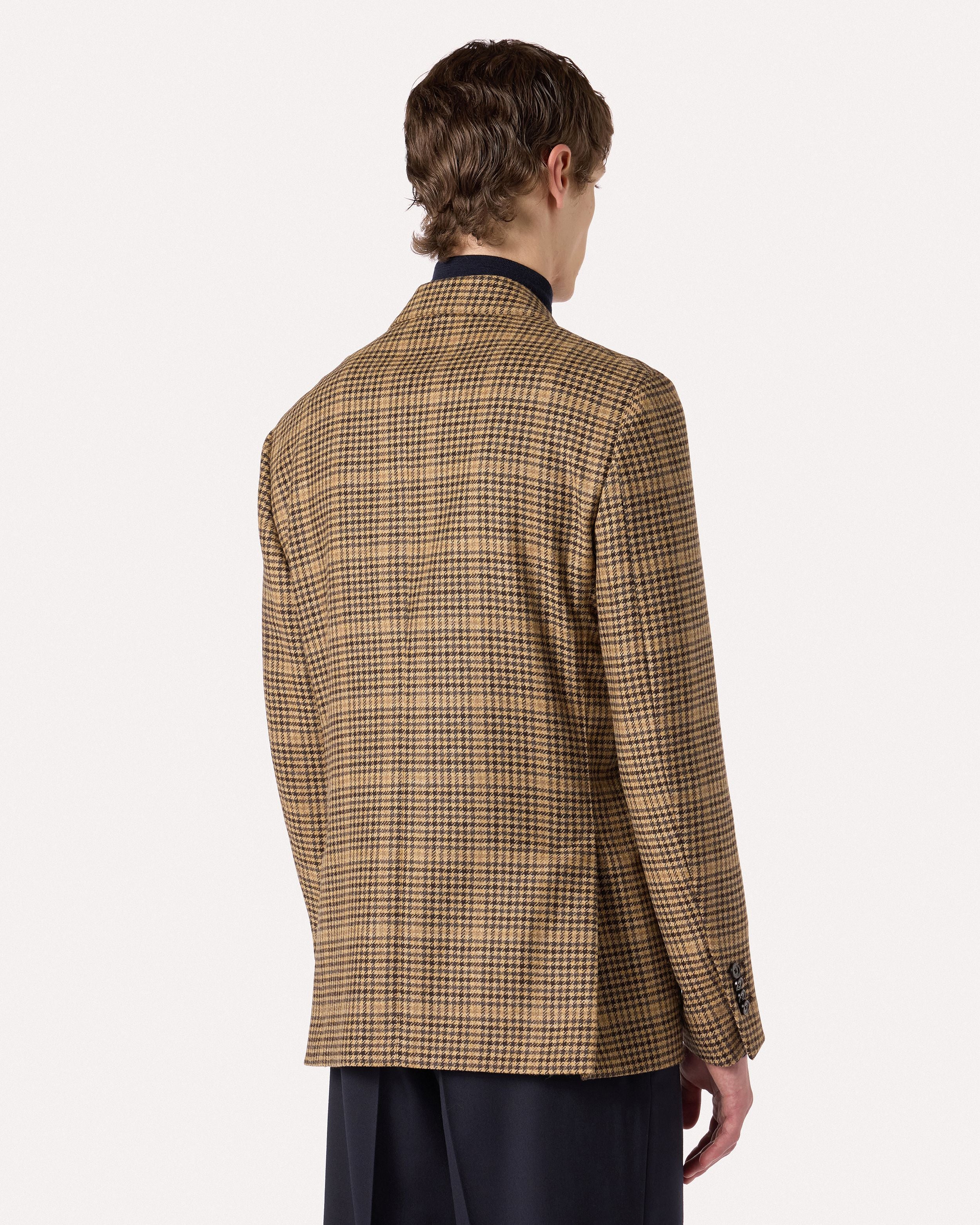 Giacca monopetto beige in twill di lana e cashmere BEIGE/BROWN/MUSTARD Lardini 5