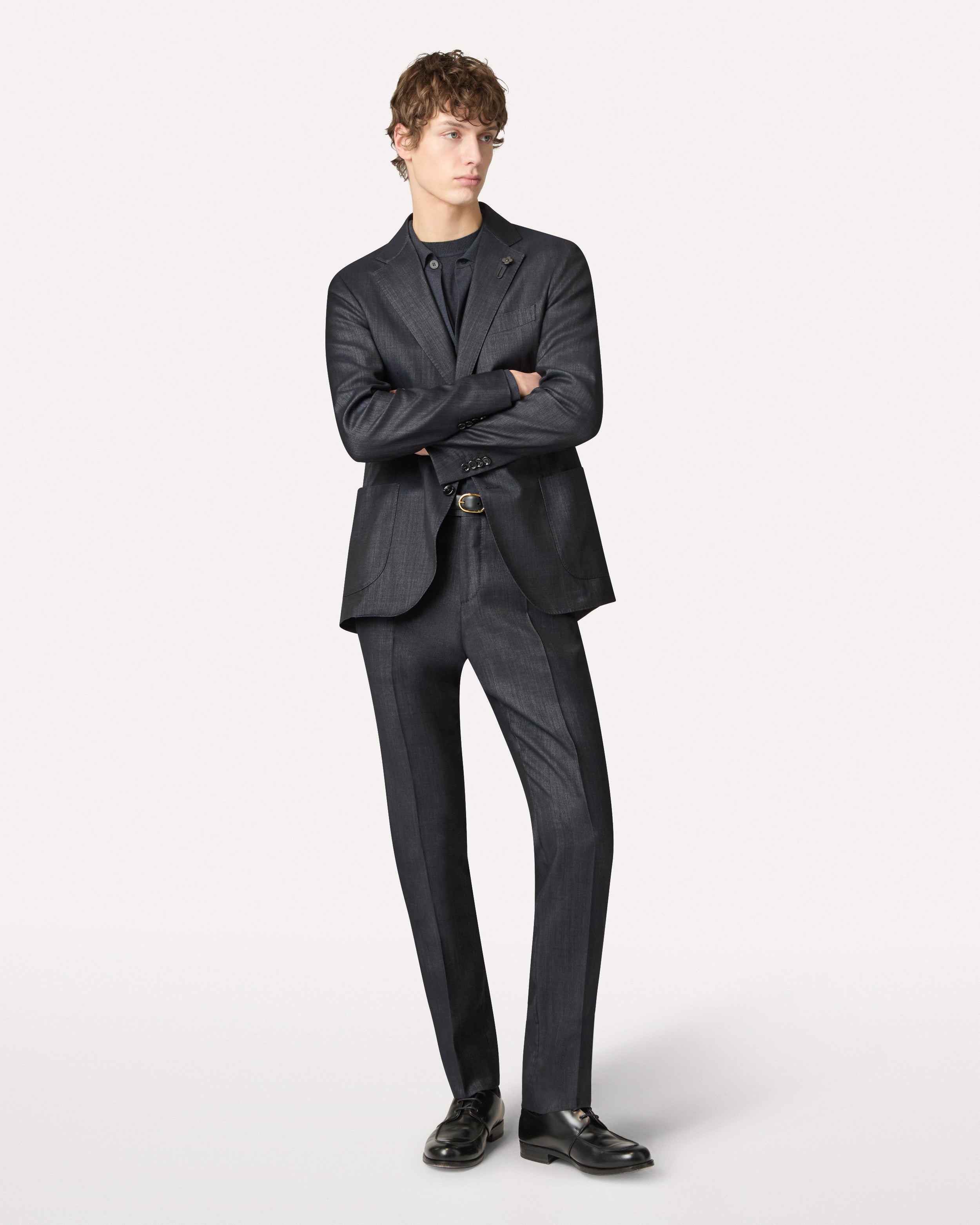 Blue single-breasted jacket BLUE Lardini 2