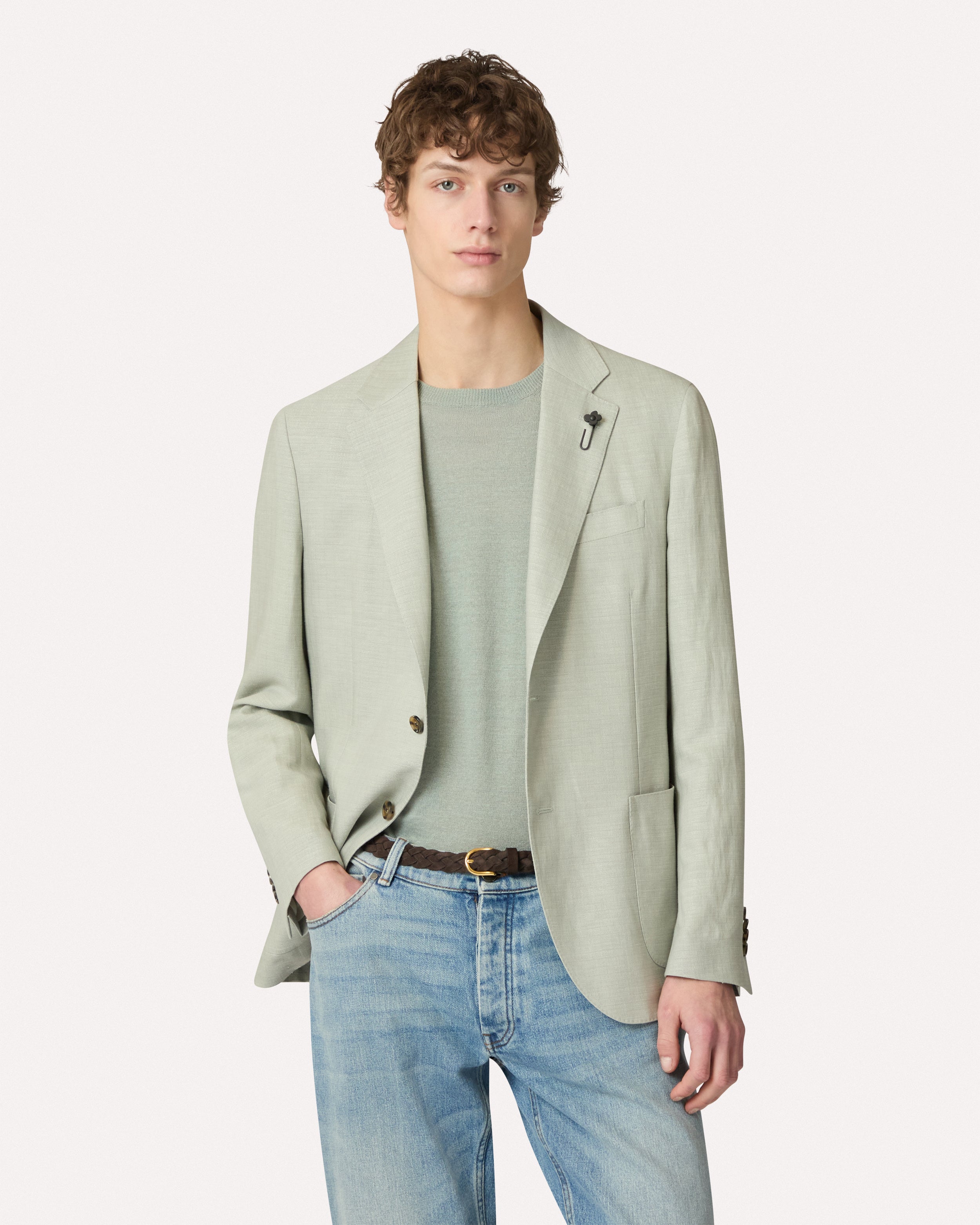 Giacca monopetto salvia SAGE GREEN Lardini 3