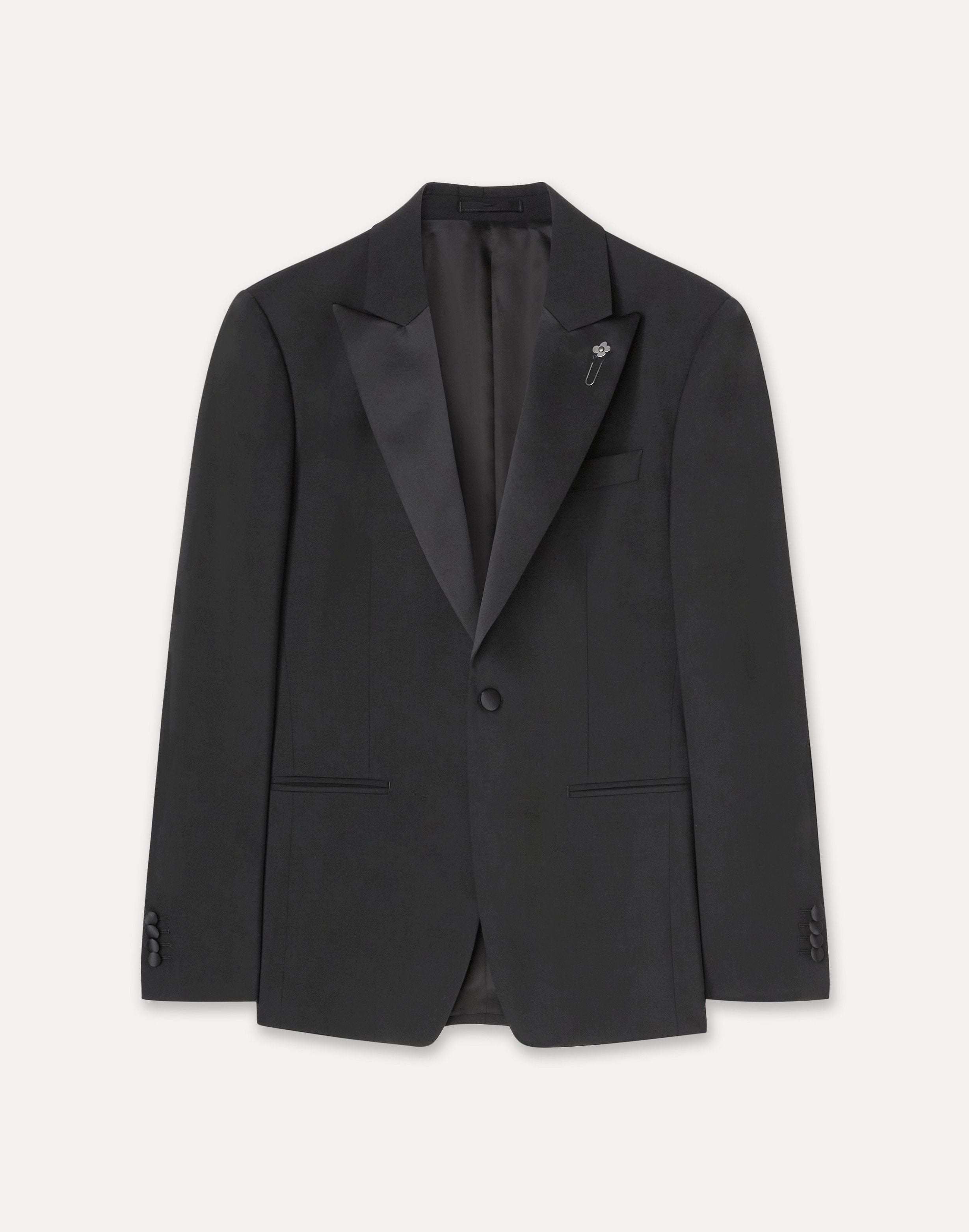 Black stretch fresco wool suit BLACK Lardini 1