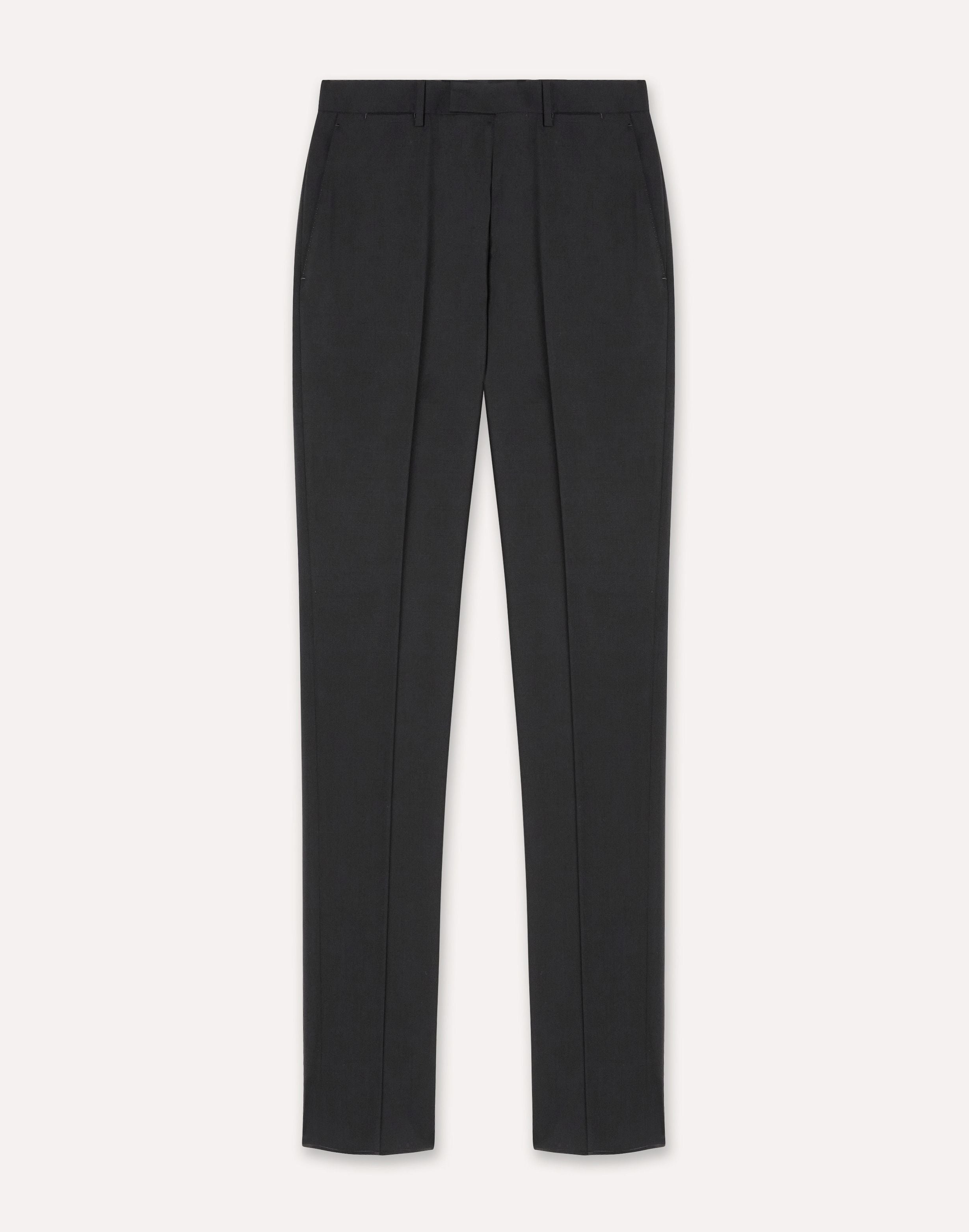 Black stretch fresco wool suit BLACK Lardini 6