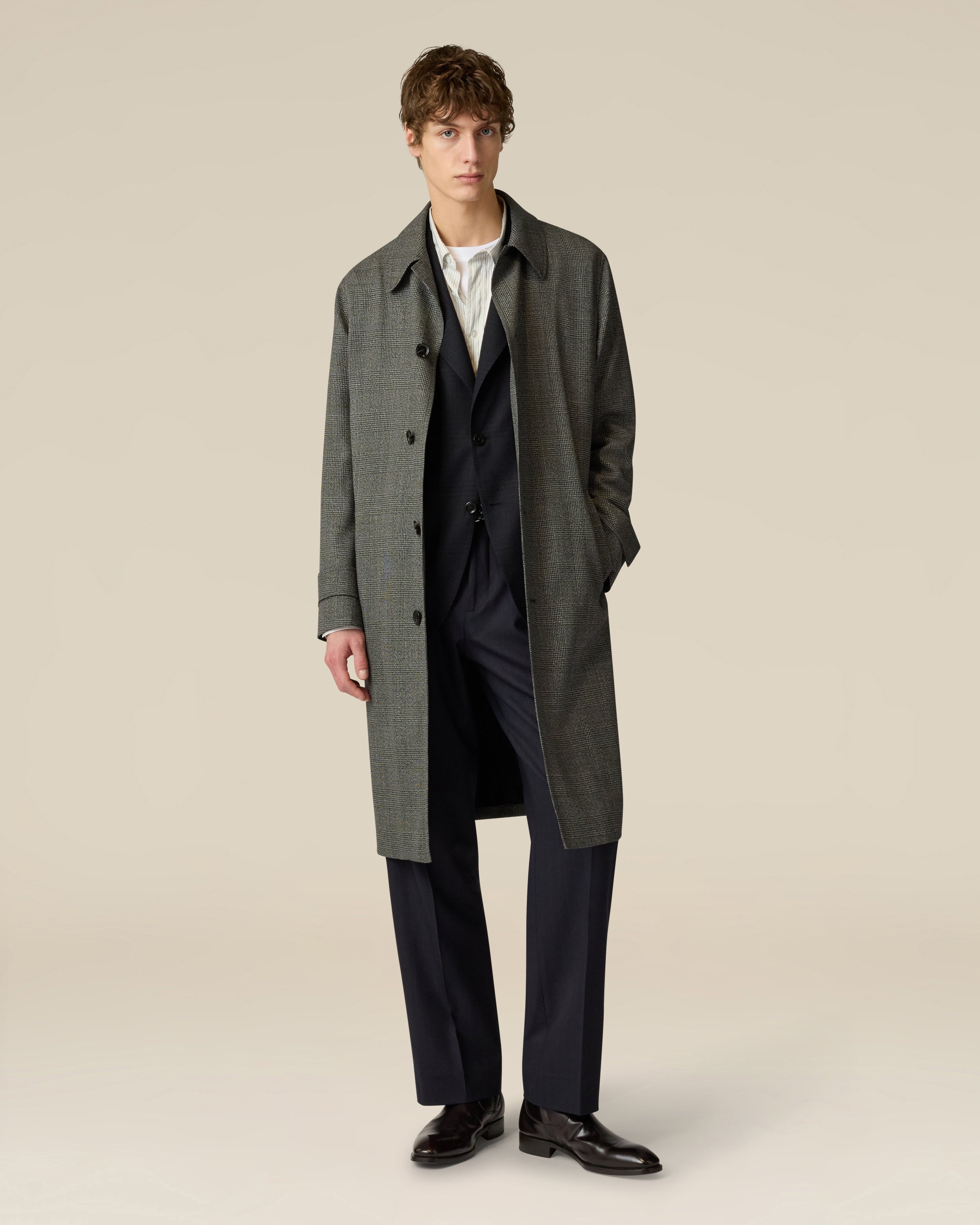 Single-breasted wool jacket in blue BLUE Lardini 2