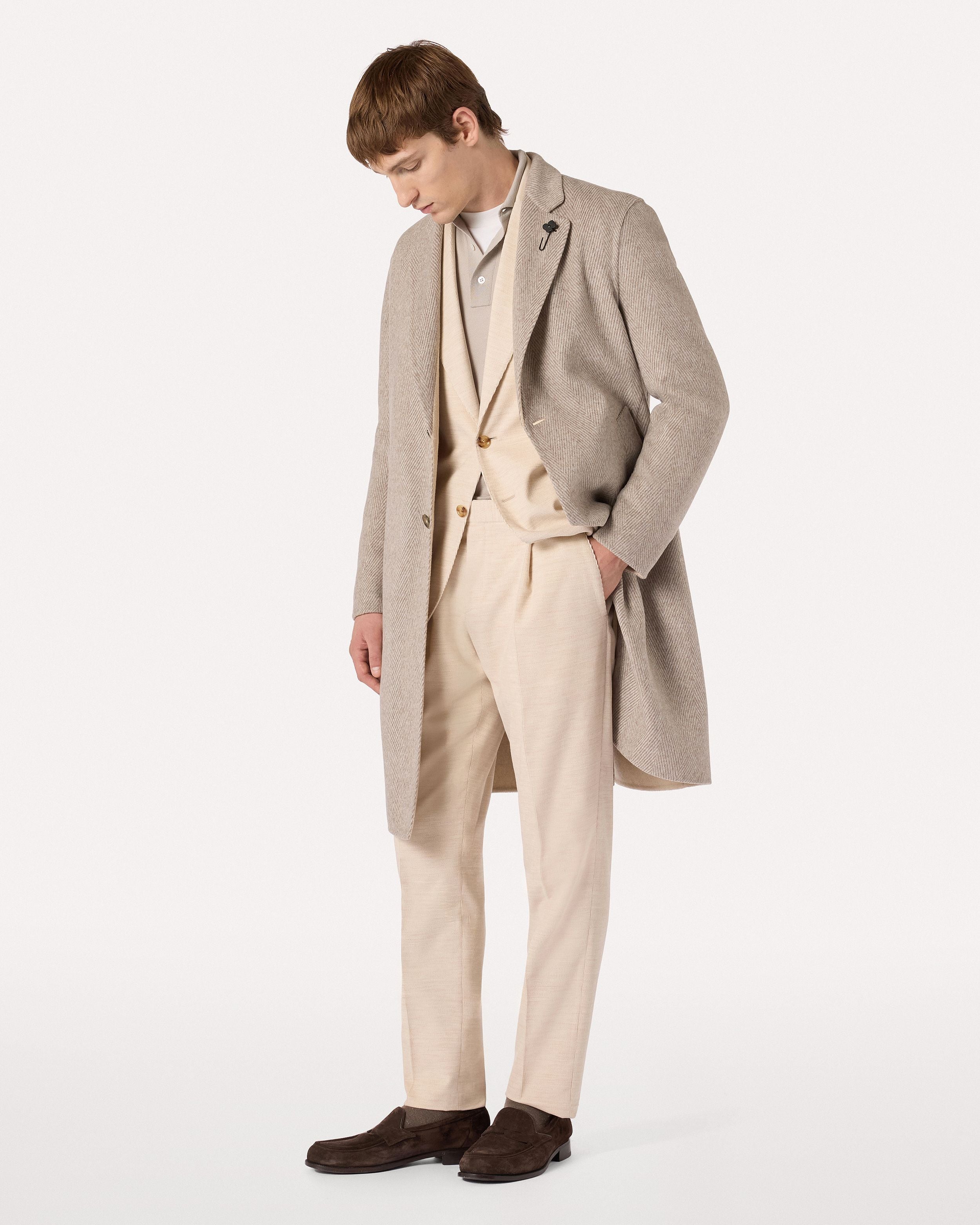 Abito crema in velluto 900 righe CREAM Lardini 2