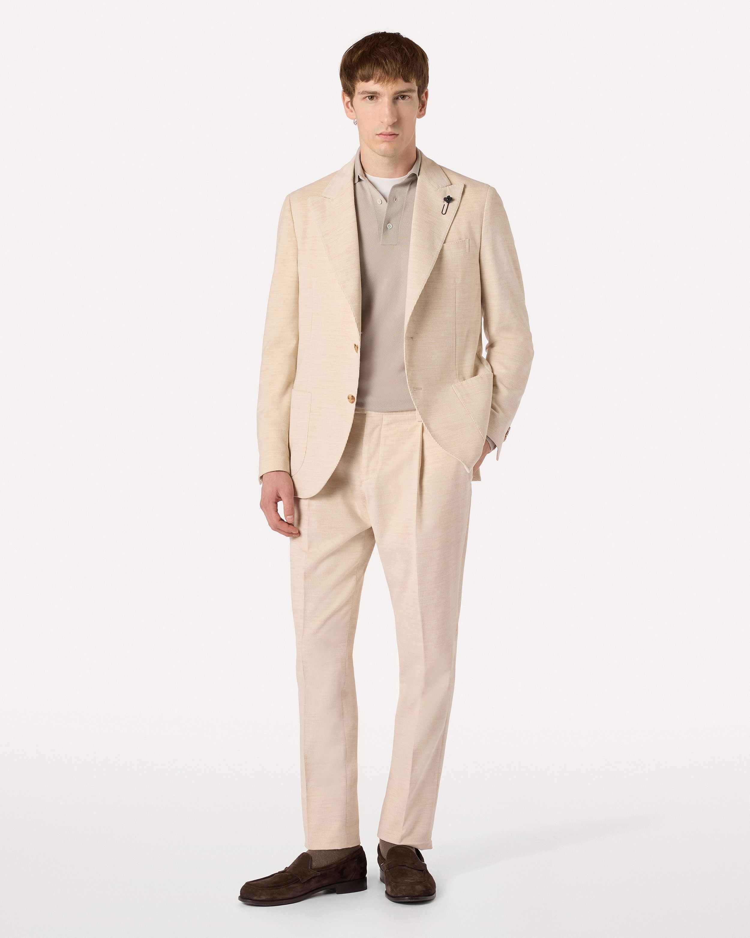 Abito crema in velluto 900 righe CREAM Lardini 4