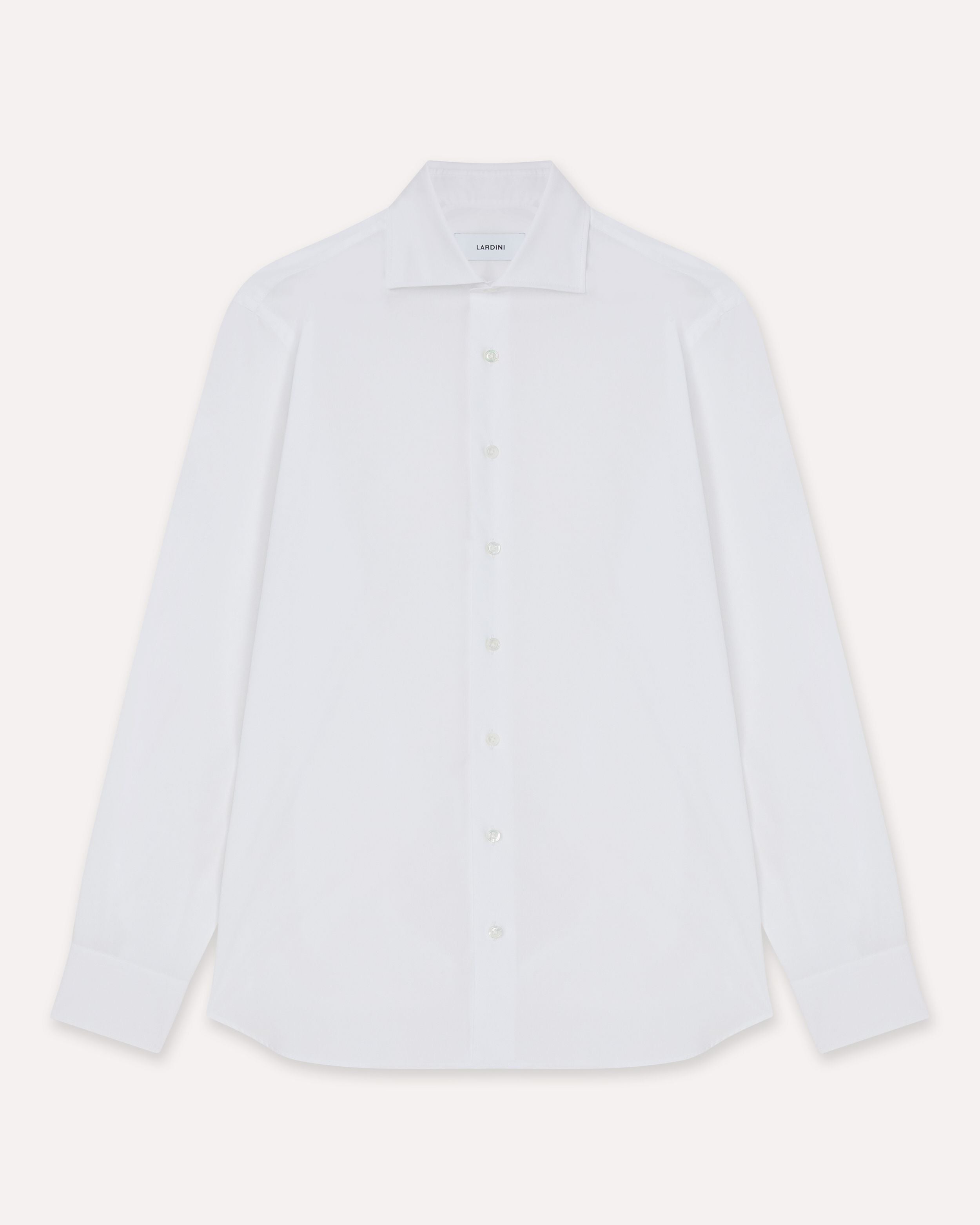 Camicia classica bianca in popeline di cotone WHITE Lardini