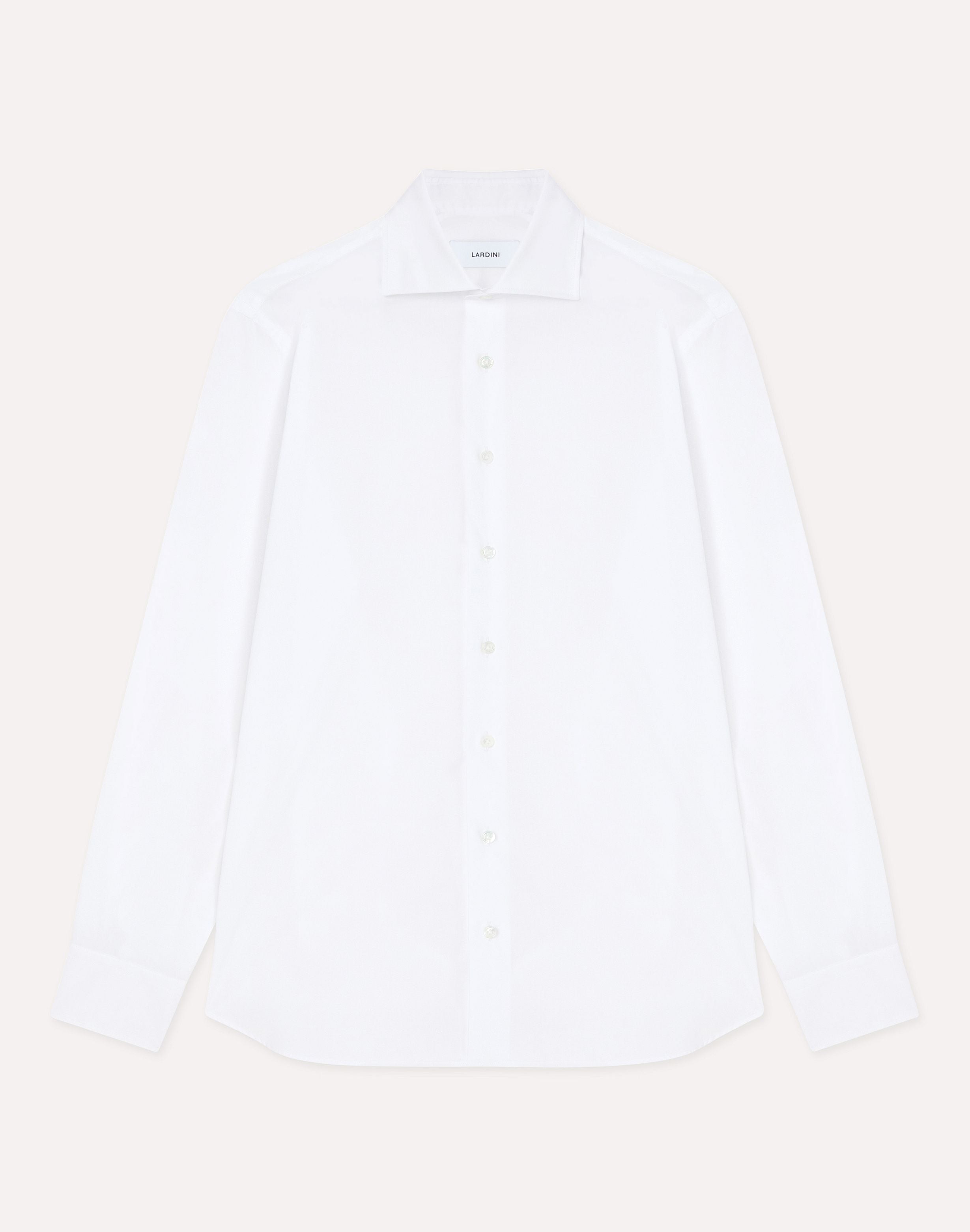 Camicia classica bianca in popeline di cotone WHITE Lardini 1