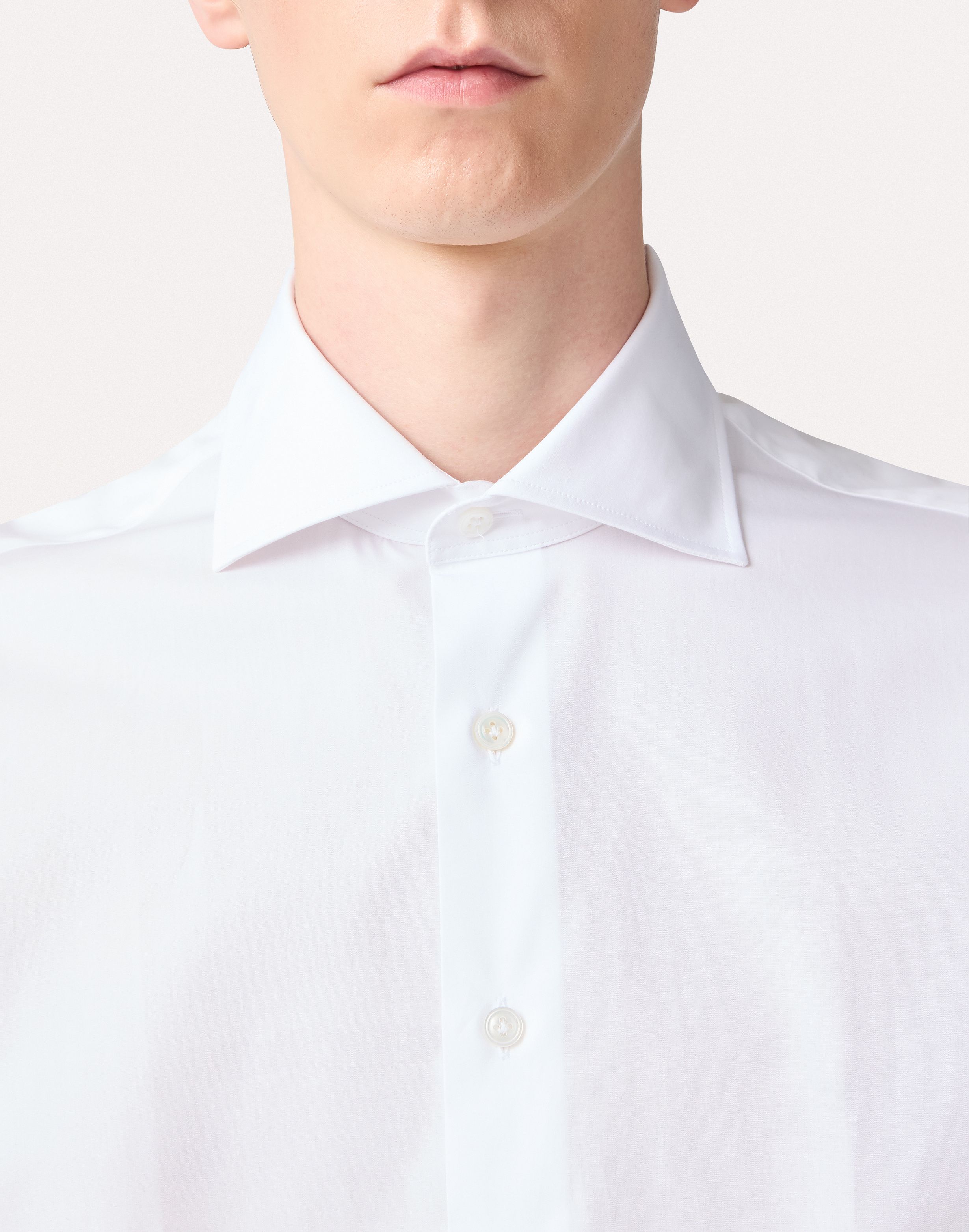 Classic white cotton poplin shirt WHITE Lardini 3