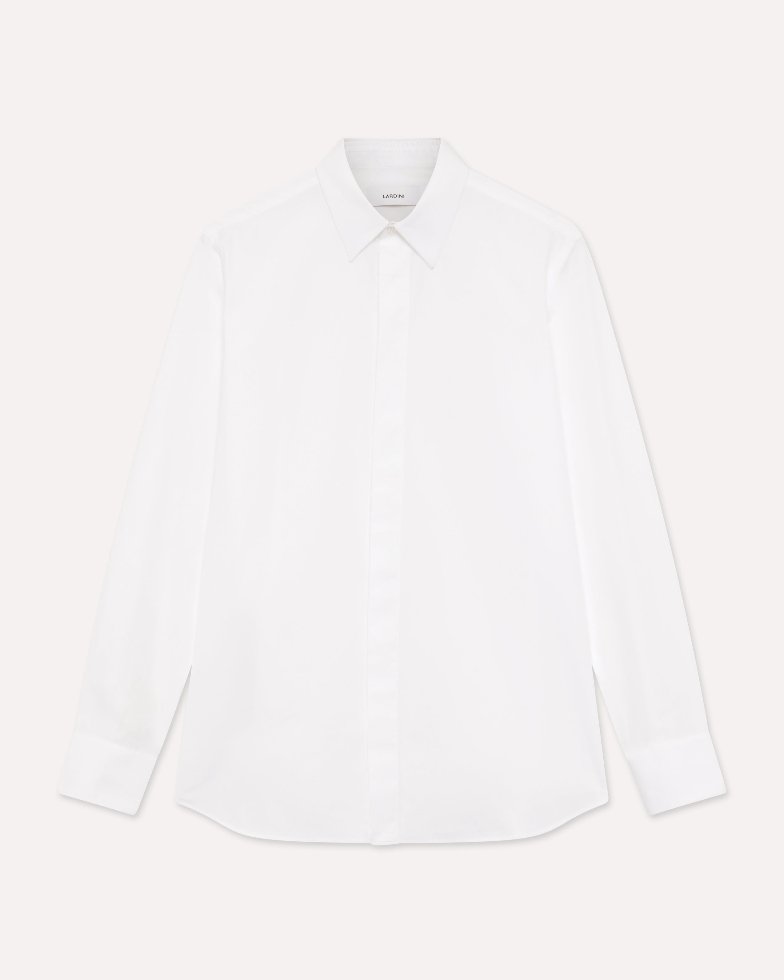 White cotton poplin shirt WHITE Lardini 1