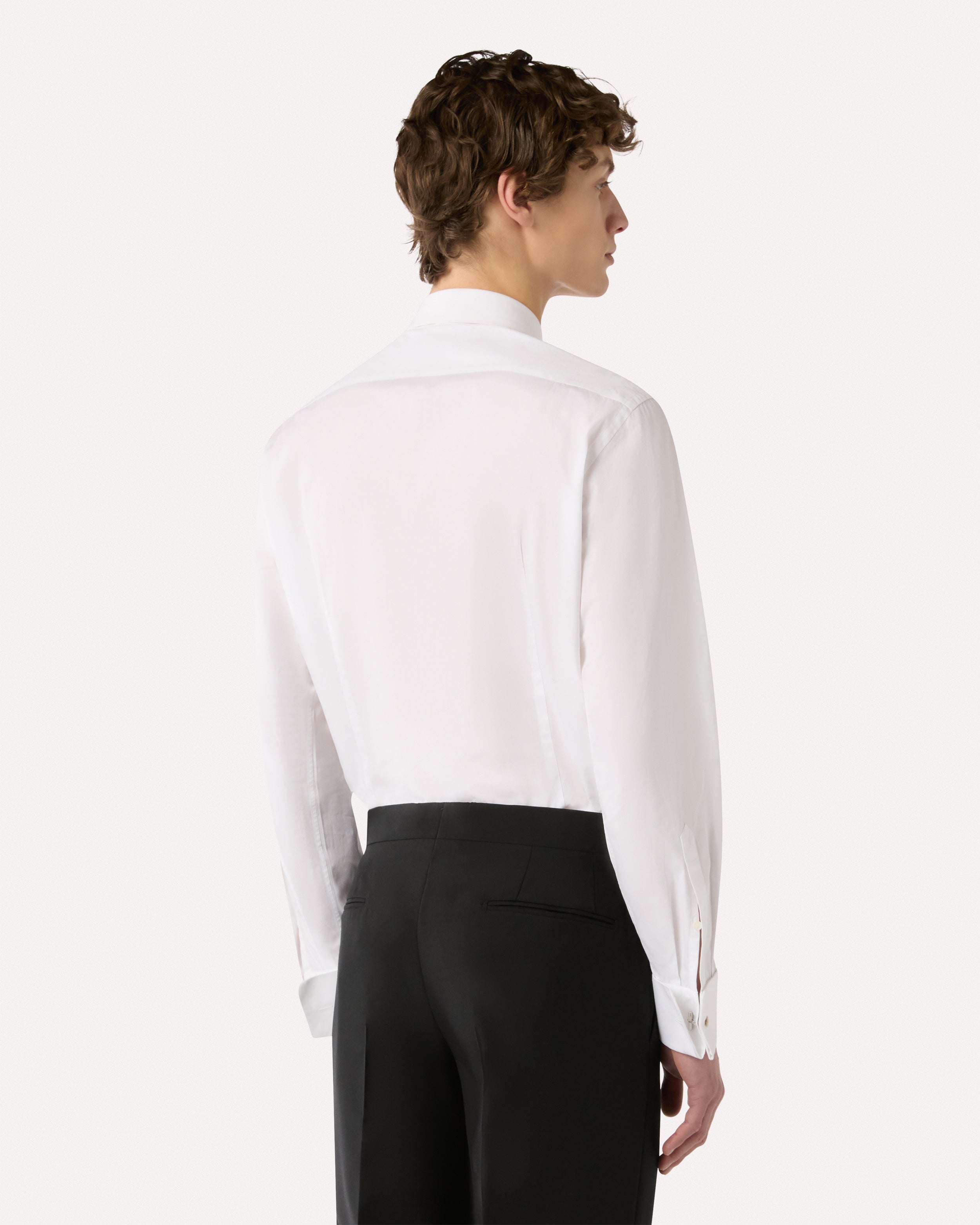 White cotton poplin shirt WHITE Lardini 5