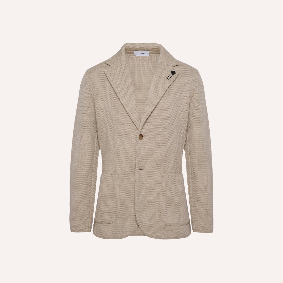 Lardini Knitted Jacket: ivory merino wool knitted jacket CREAM Lardini