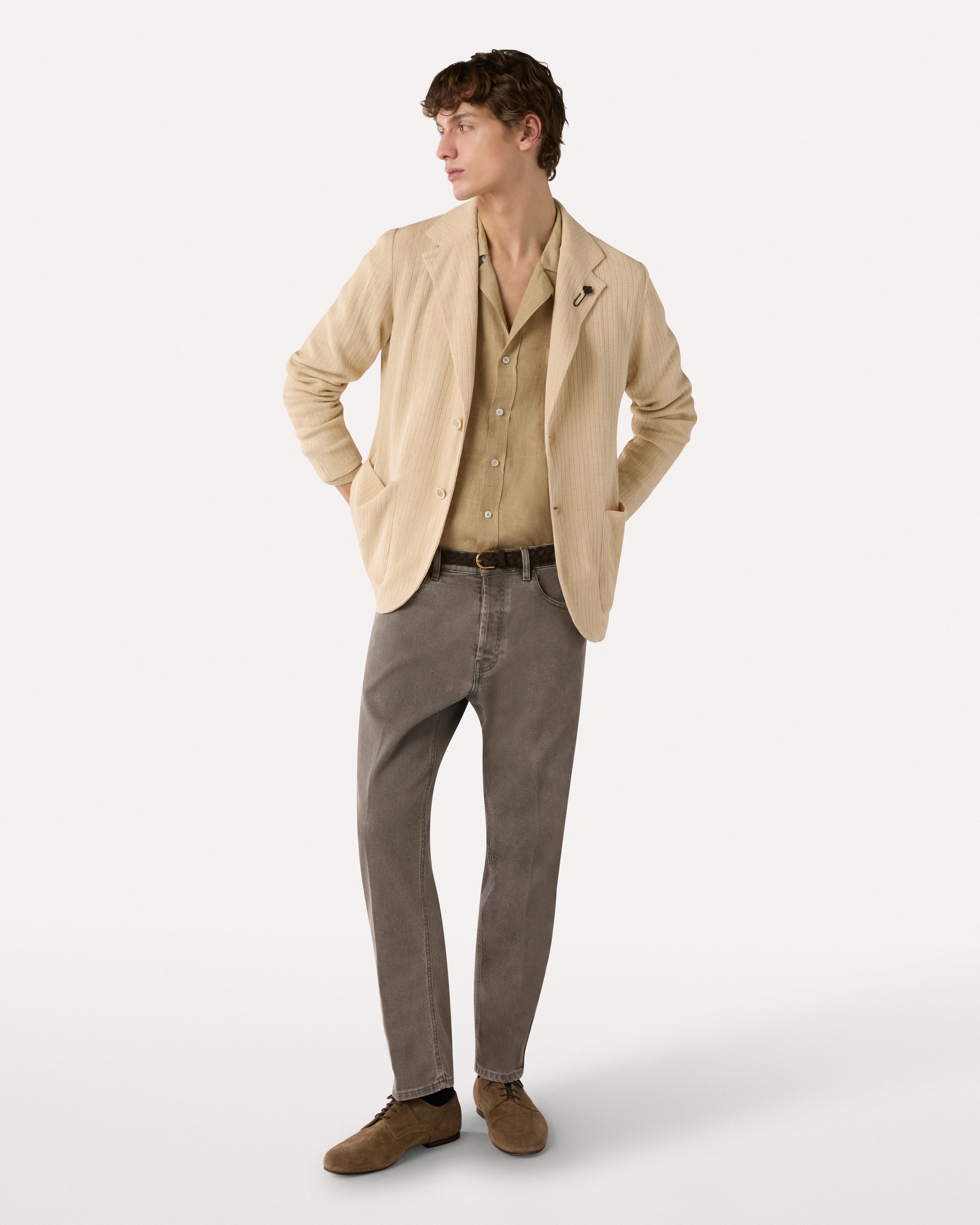 Cream single-breasted knit jacket CREAM Lardini 2