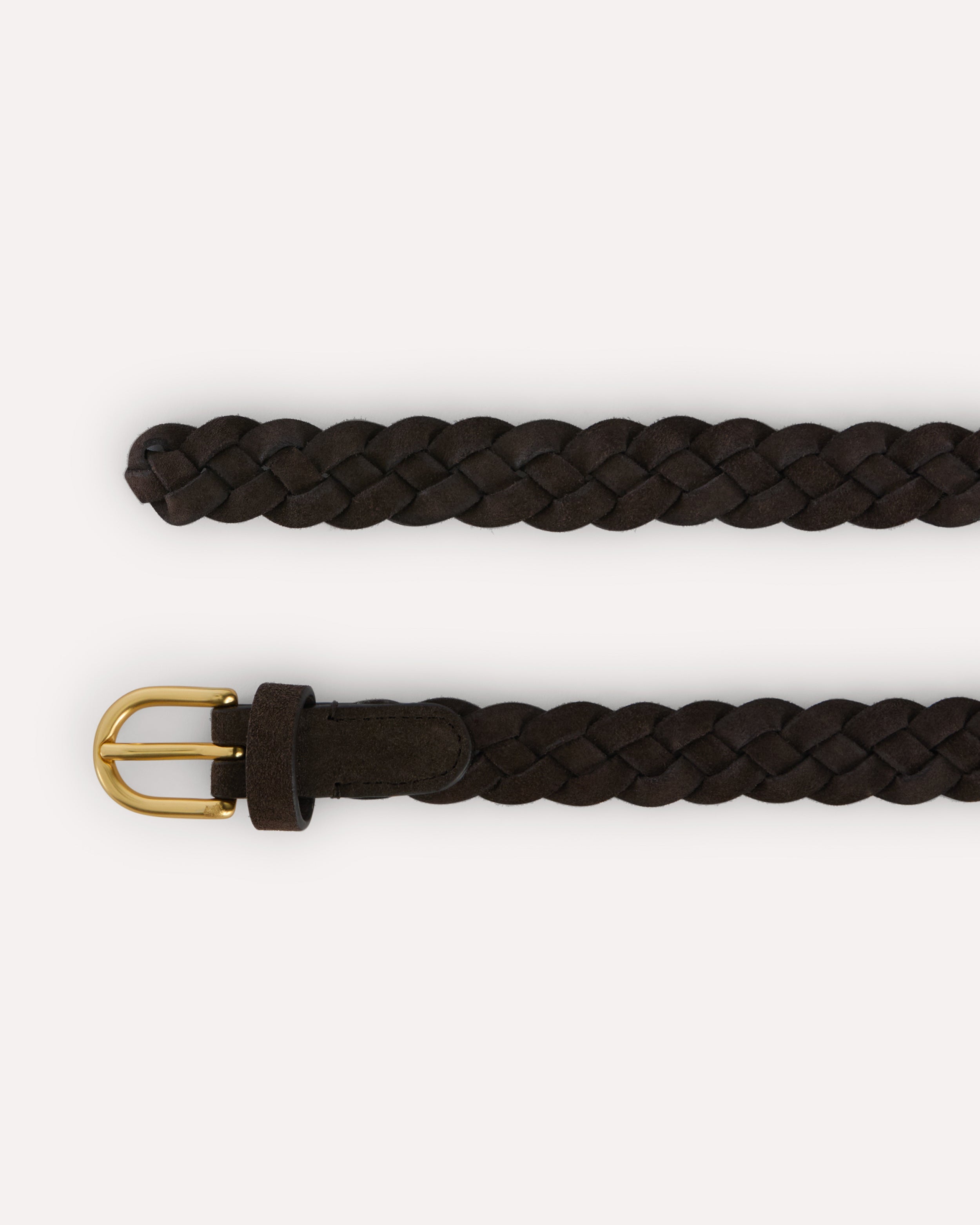 Cintura in pelle di vitello intrecciata marrone BROWN Lardini 2