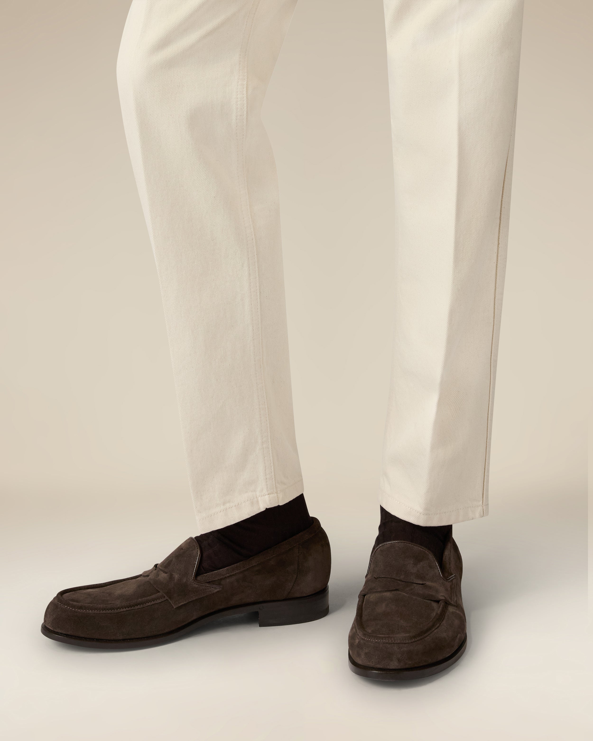 Brown calfskin leather loafers BROWN Lardini 2