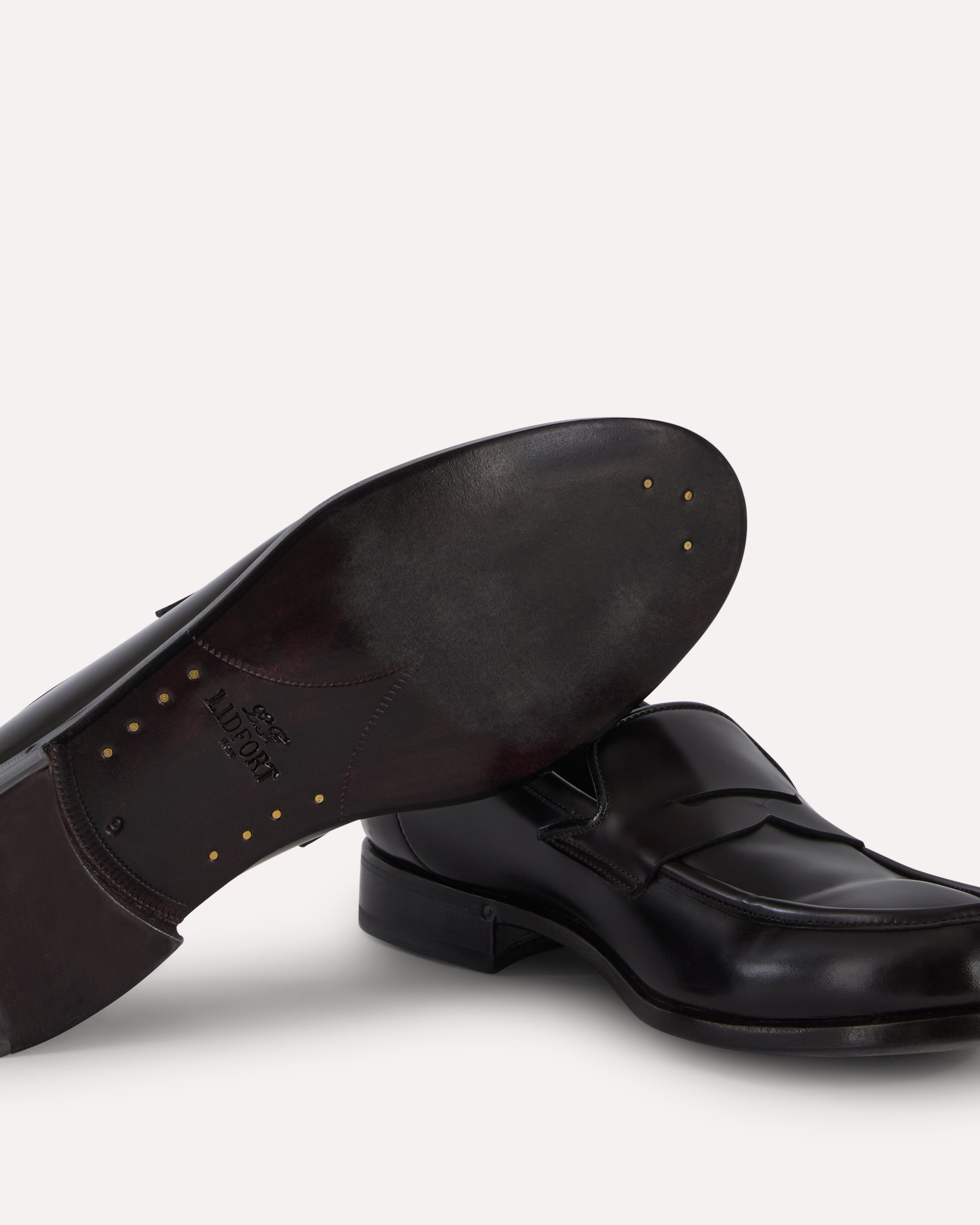 Bordeaux bull leather loafers BURGUNDY Lardini 2