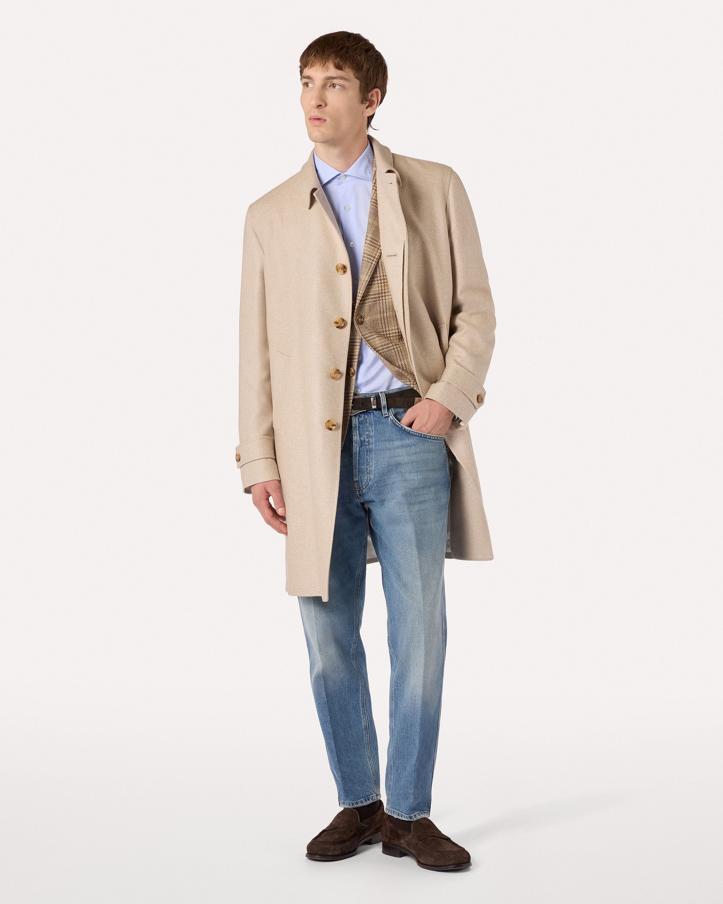 Jeans blu in denim con fondo asciutto BLUE Lardini 2