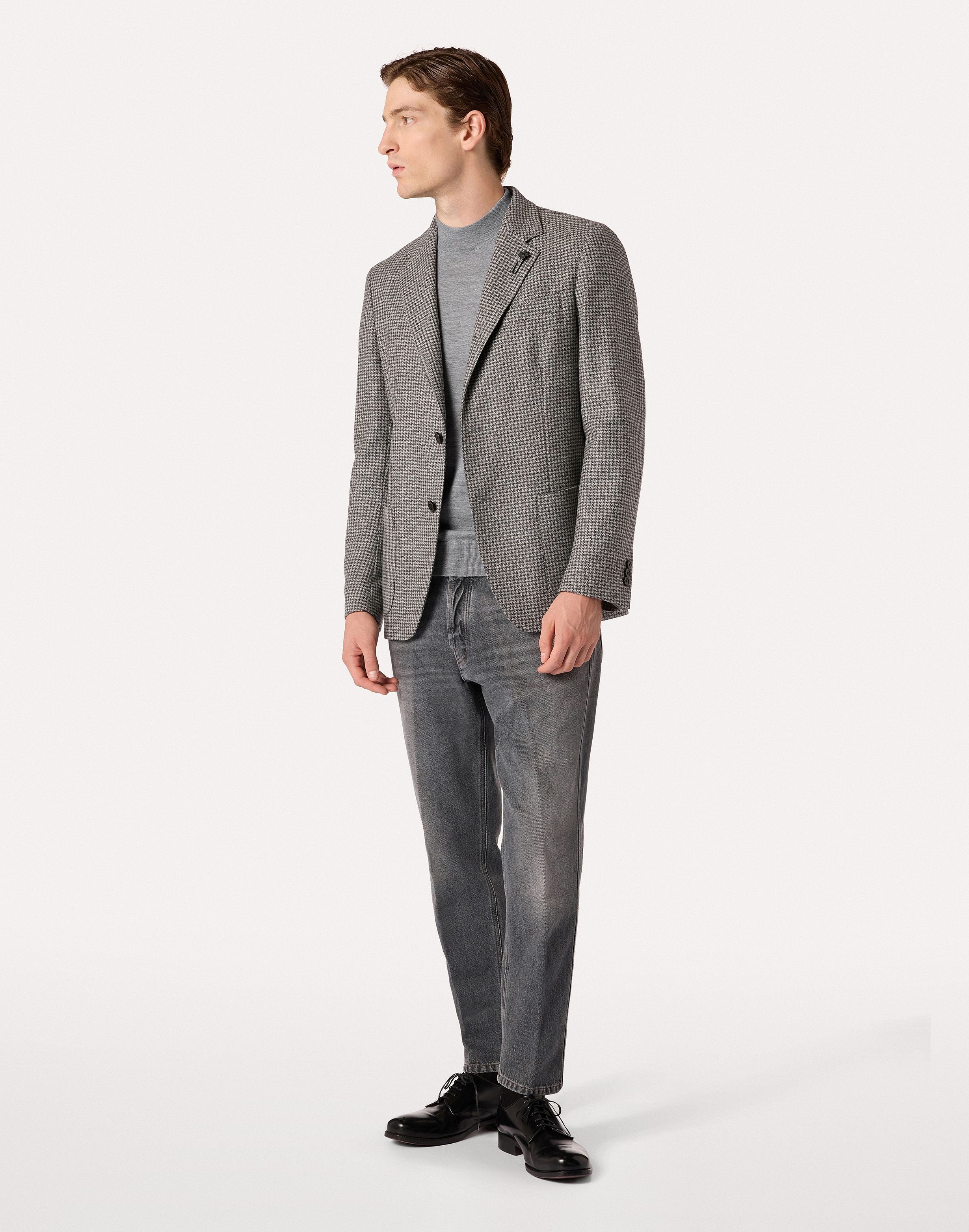 Jeans grigio in denim con fondo asciutto GREY Lardini 2