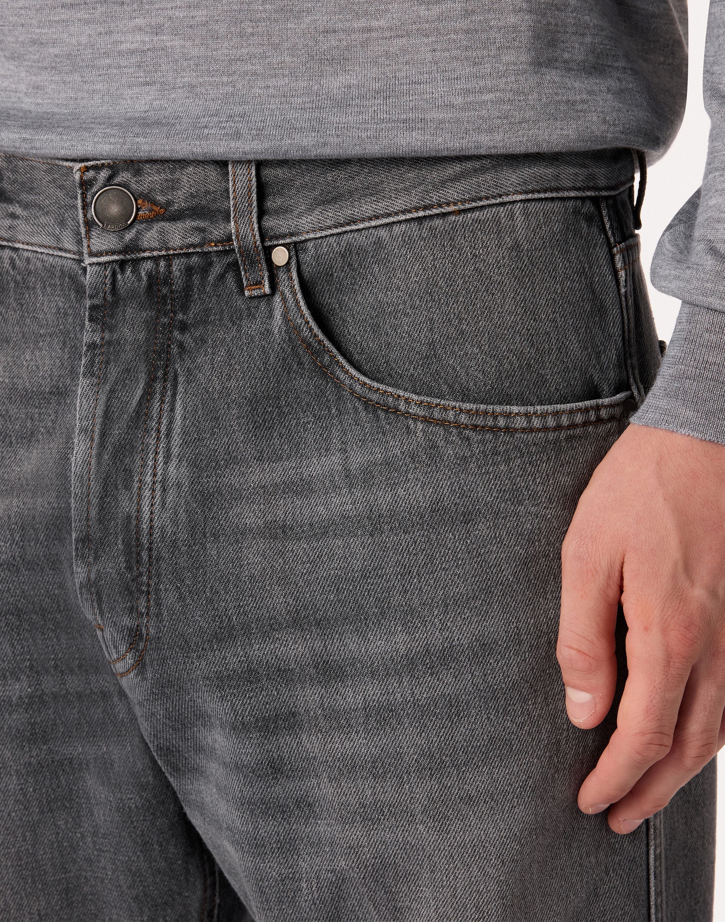 Jeans grigio in denim con fondo asciutto GREY Lardini 3