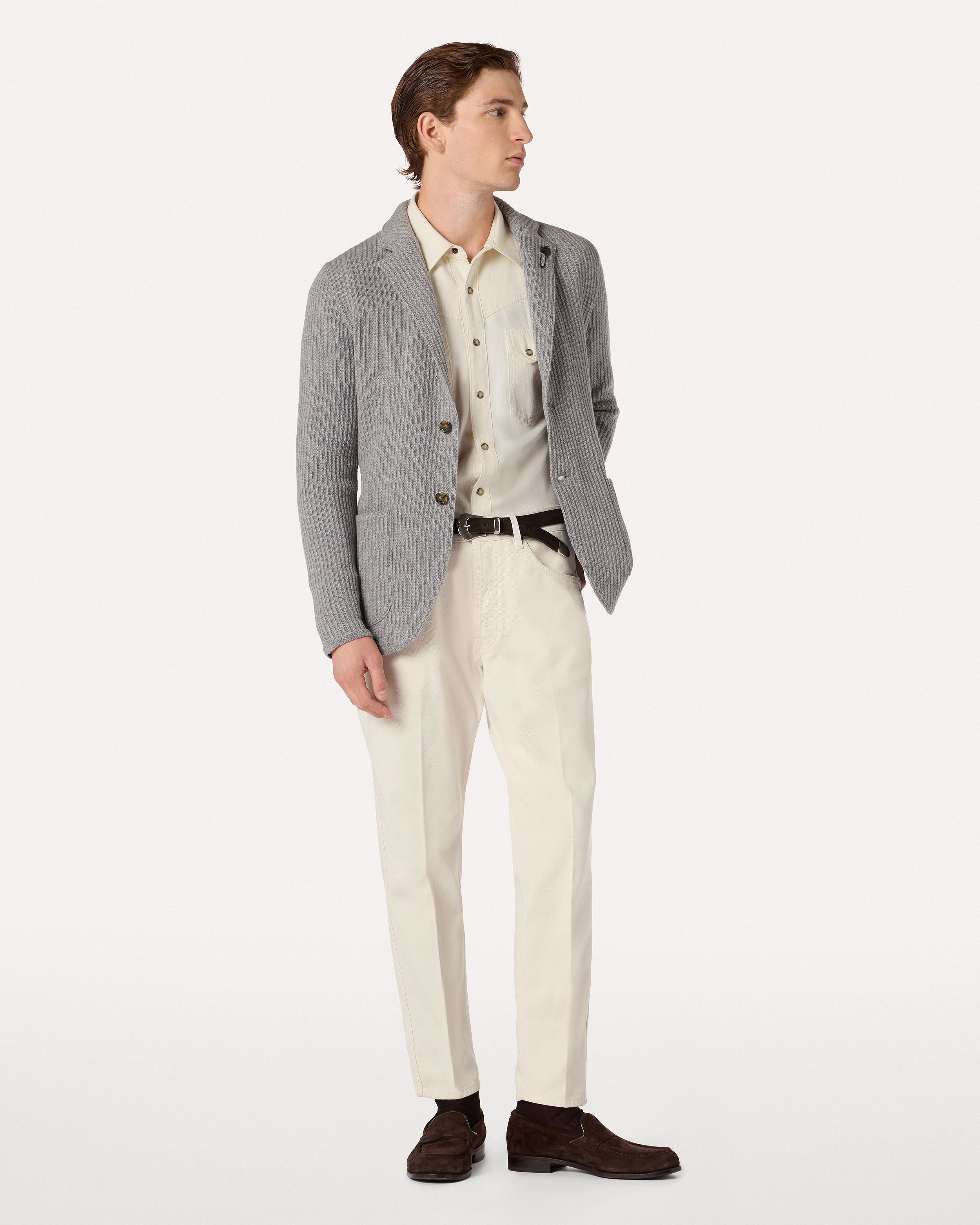 Jeans ecrù con fondo asciutto CREAM Lardini 2