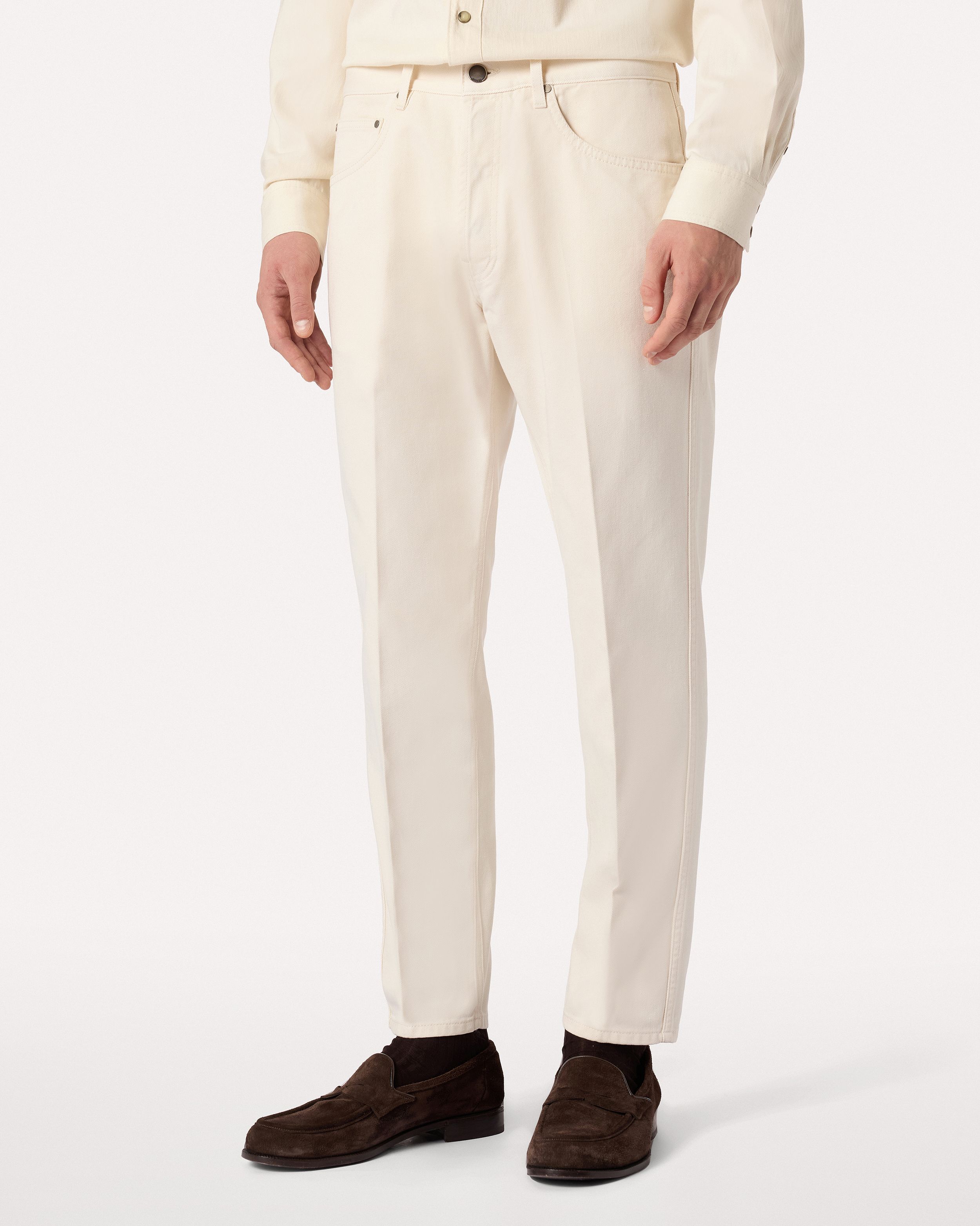 Jeans ecrù con fondo asciutto CREAM Lardini 4
