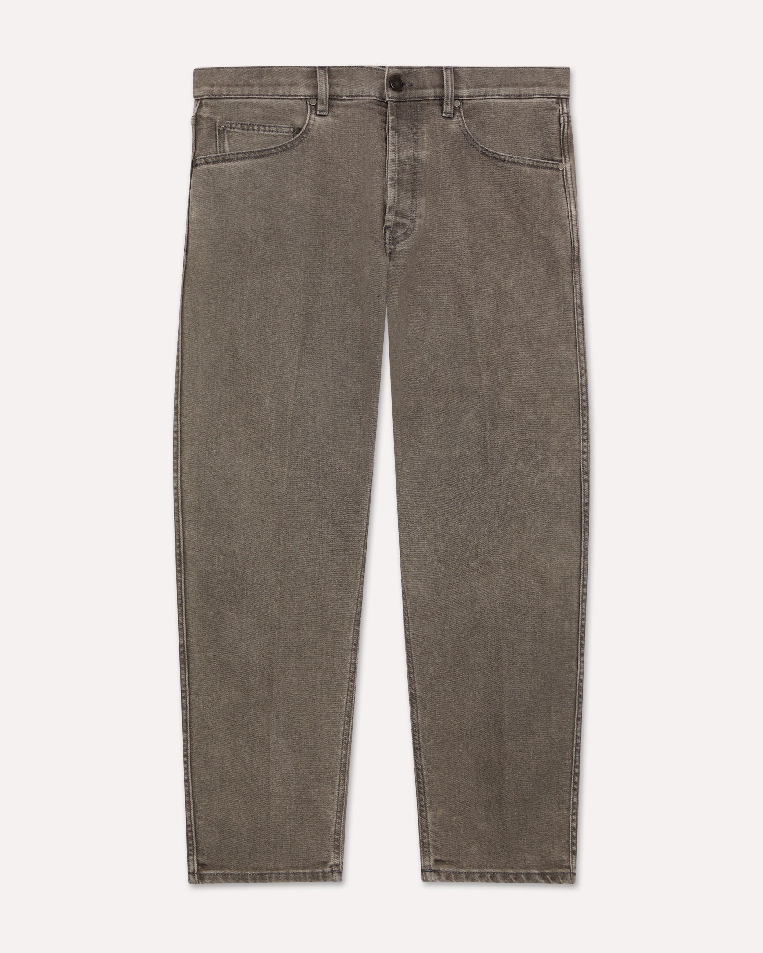 Grey denim jeans with clean hem GREY Lardini 1