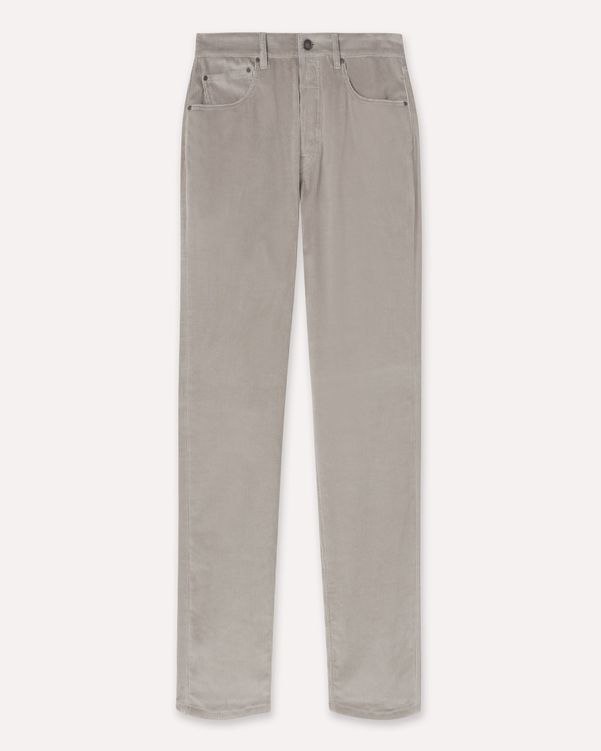 Pantalone 5 tasche grigio in velluto stretch GREY Lardini