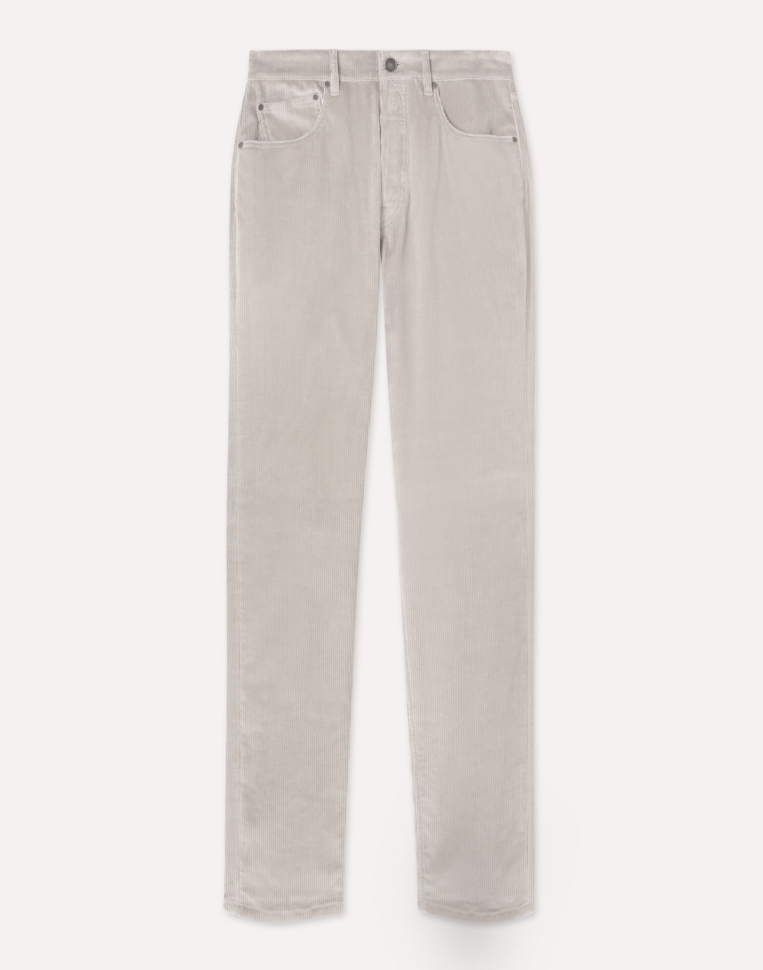 Pantalone 5 tasche grigio in velluto stretch GREY Lardini 1