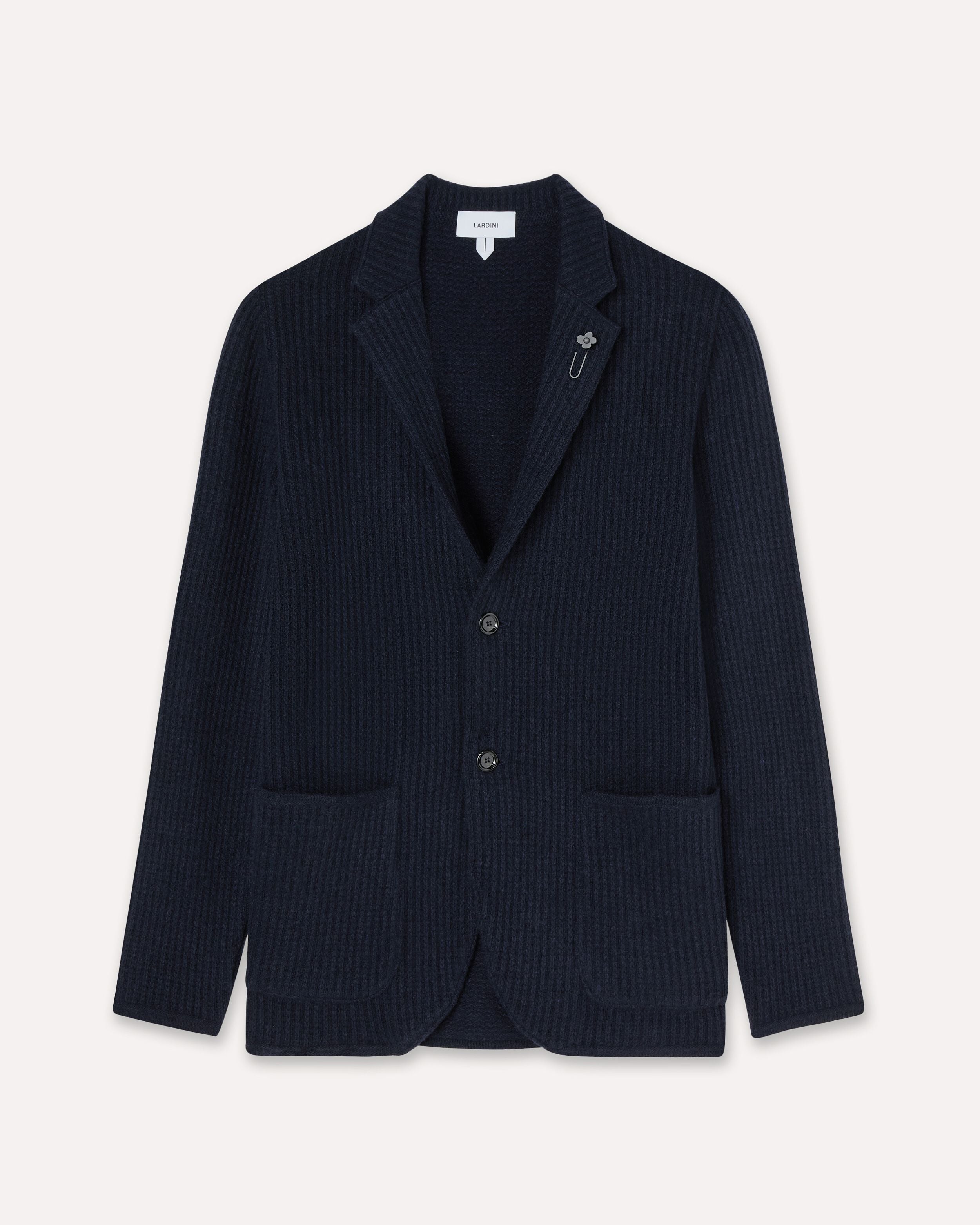 Giacca in maglia blu in cashmere BLUE Lardini
