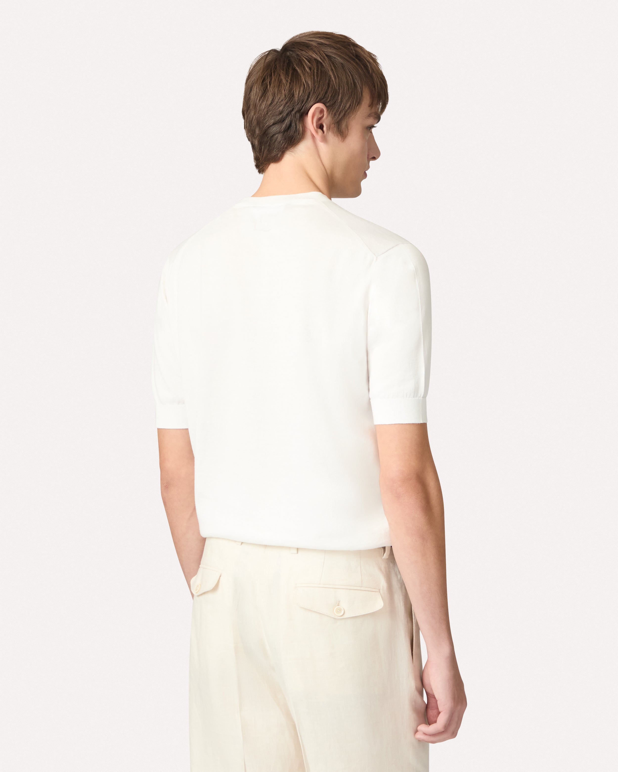 White knit T-shirt WHITE Lardini 4