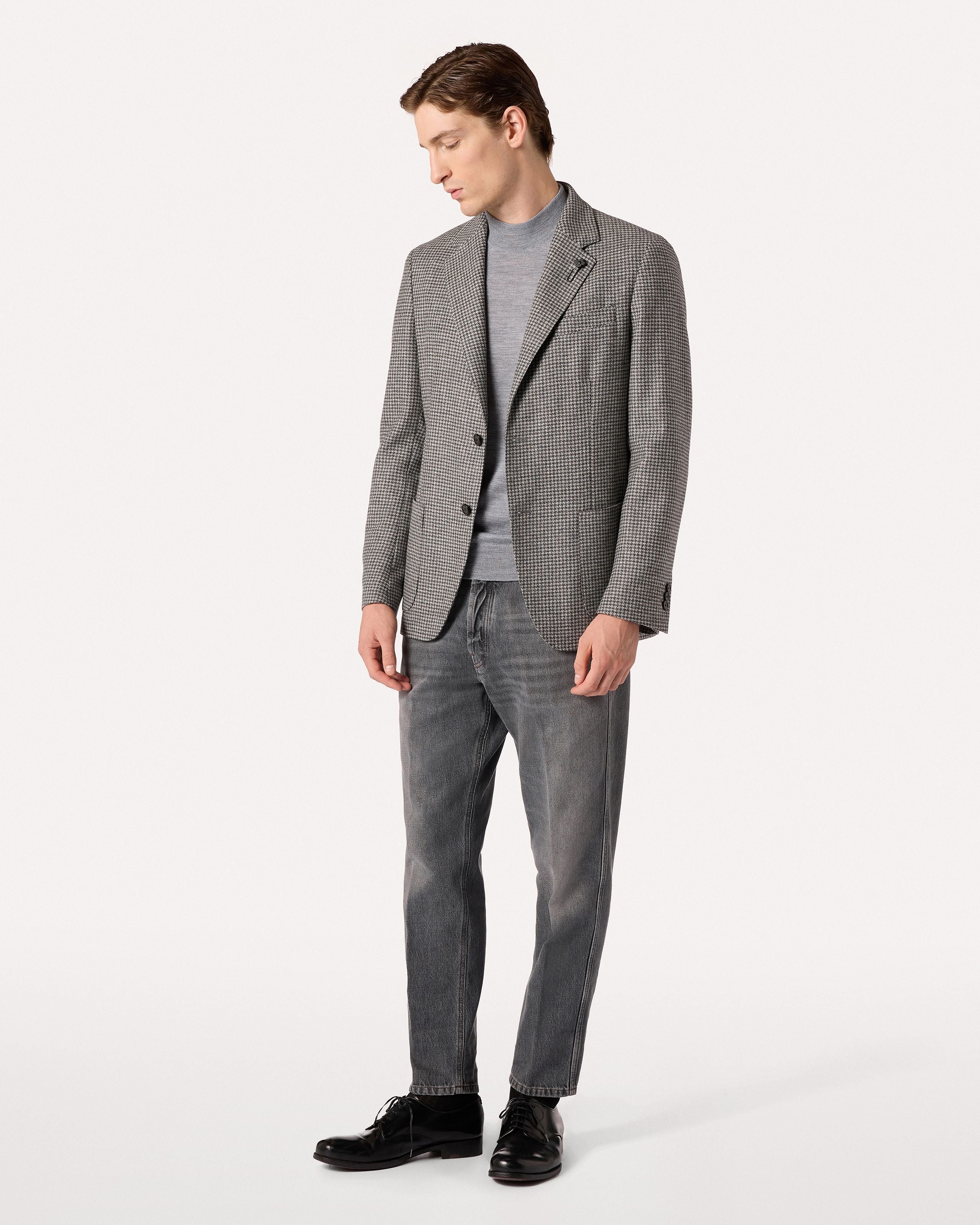 Lupetto grigio in lana, seta e cashmere GREY Lardini 2